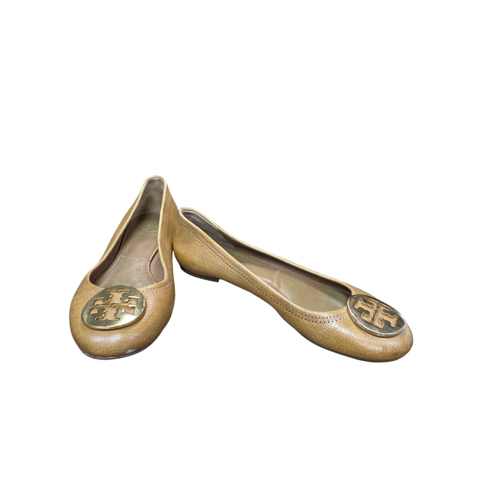 Tory Burch Womens Brown Leather Slip-On Flats Size 7M SKU 91
