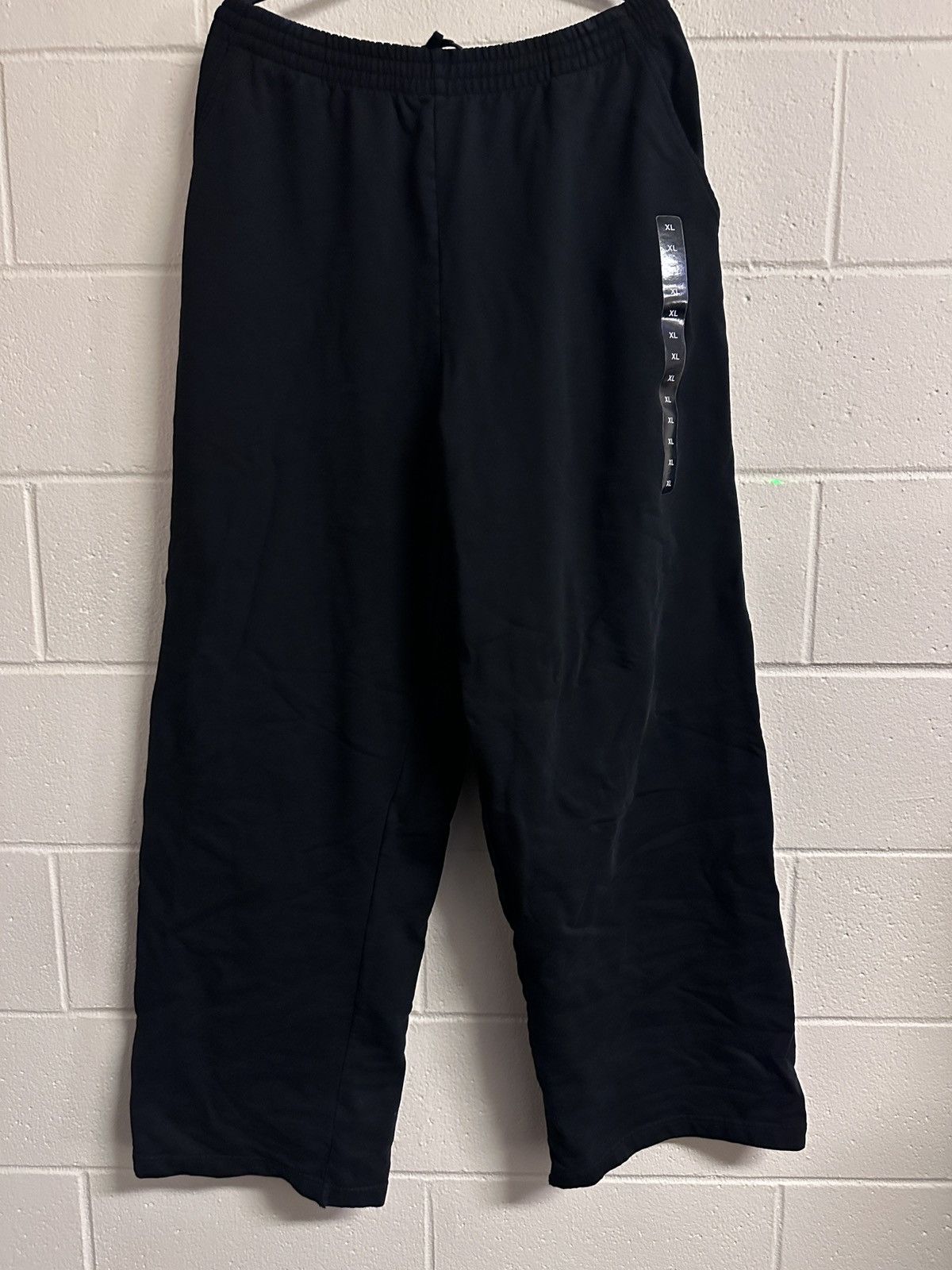 image of Lowest Price Balenciaga Fw22 Size Sticker Sweatpants in Black, Men's