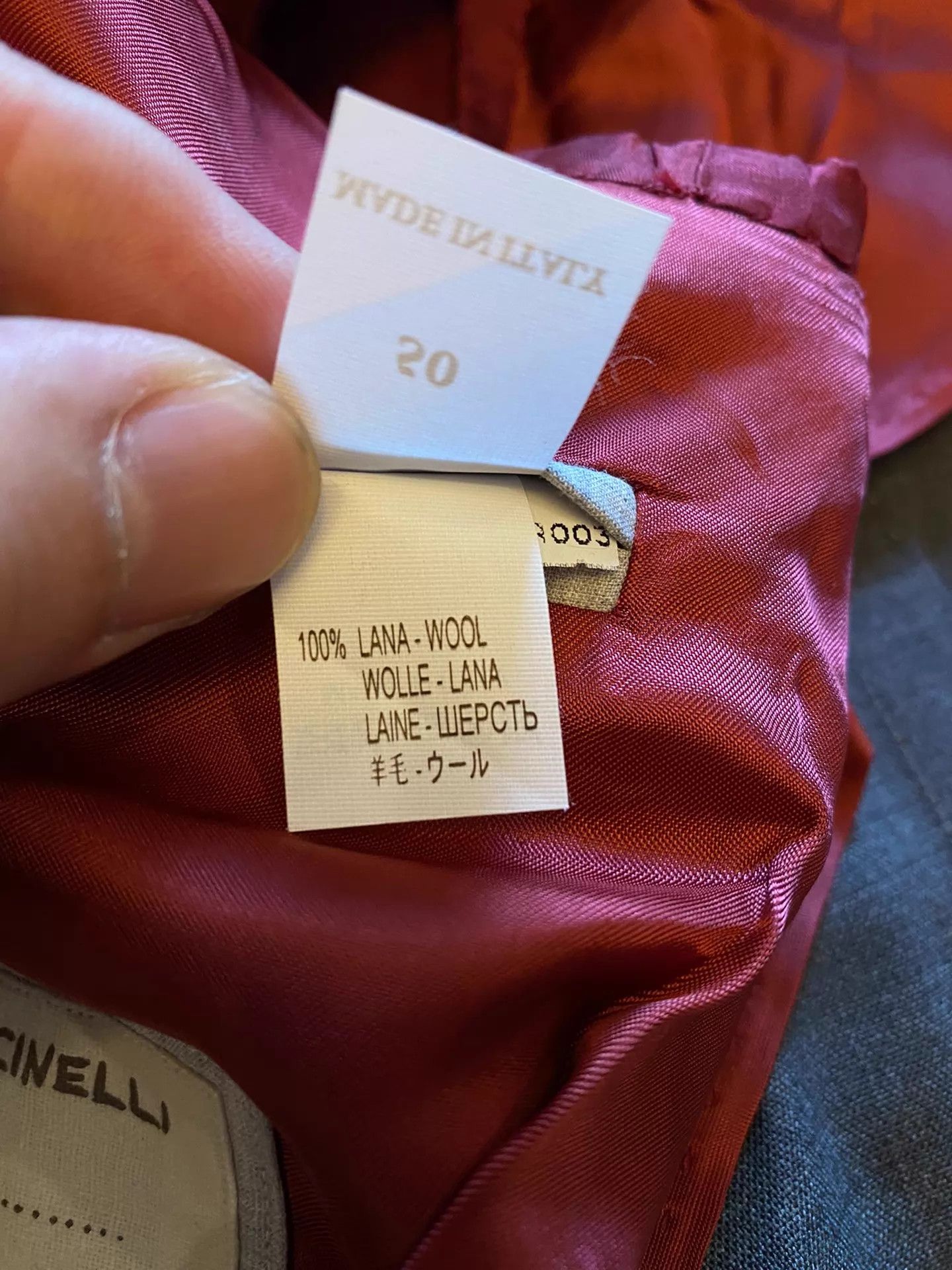 Brunello Cucinelli BRUNELLO CUCINELLI Double-Breasted Gray Wool Blazer Size 50 Size 50R - 7 Thumbnail