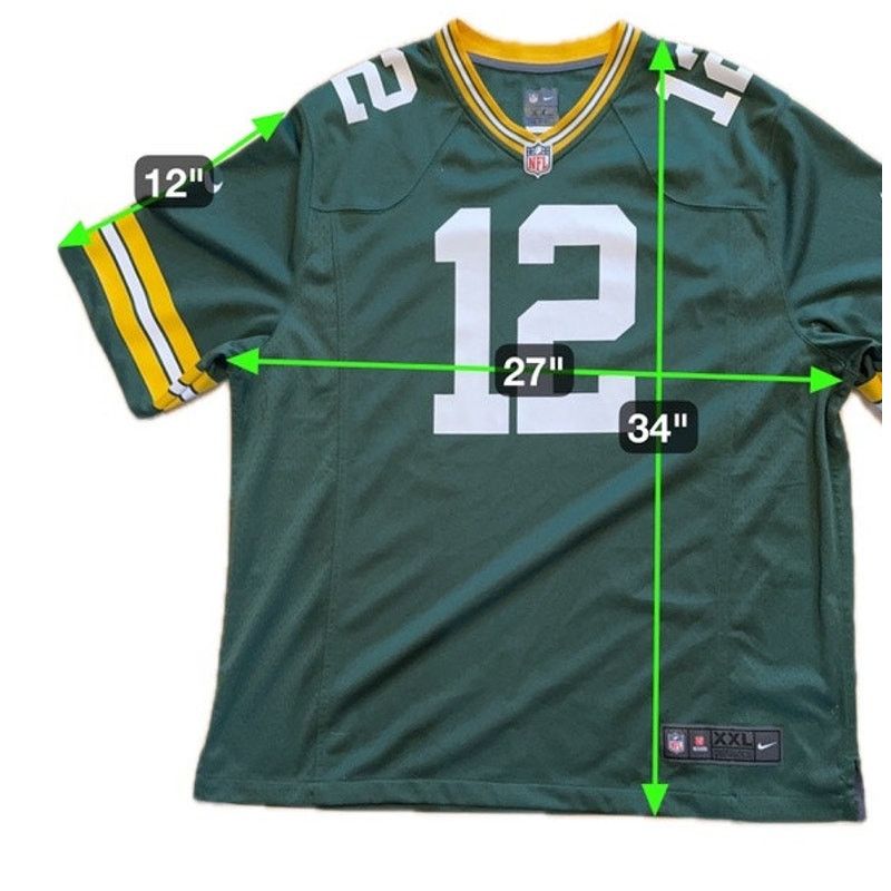 Nike Nike Aaron Rodgers #12 Green Bay Packers NFL Jersey XXL Size US XXL / EU 58 / 5 - 9 Thumbnail