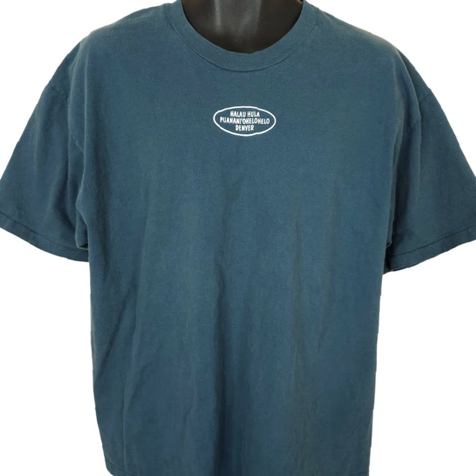 Hanes VINTAGE Halau Hula Puanani'ohelohelo T Shirt Mens XL Blue 90s Hawaiian Surfboard T-Shirt Hanes Size US XL / EU 56 / 4 - 2 Thumbnail