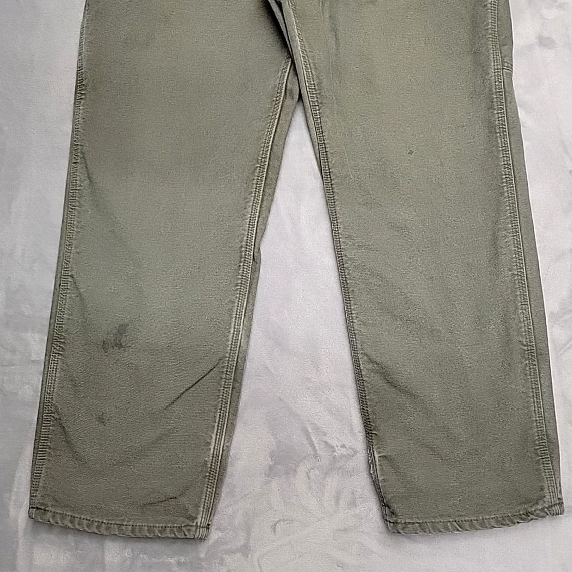 Carhartt Carhartt Pants Men 36x30 Moss Green Flannel Lined Canvas Carpenter B111 Workwear Size US 36 / EU 52 - 2 Thumbnail