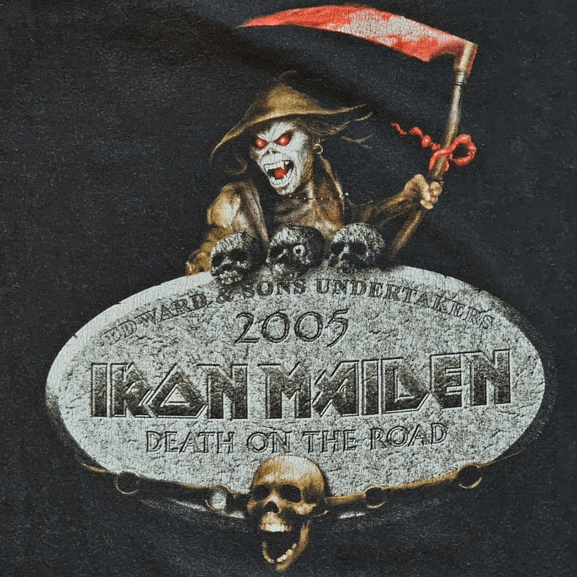 Fruit Of The Loom × Iron Maiden × Vintage Iron Maiden Death On The Road 2005 Tee Size US XL / EU 56 / 4 - 4 Thumbnail