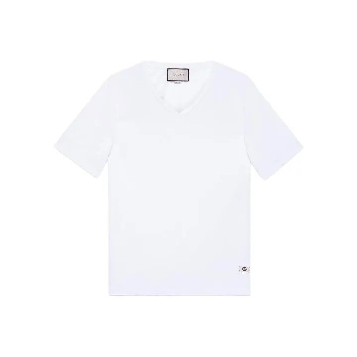 Gucci Gucci SS21 Logo V-Neck T-Shirt for Men -2506