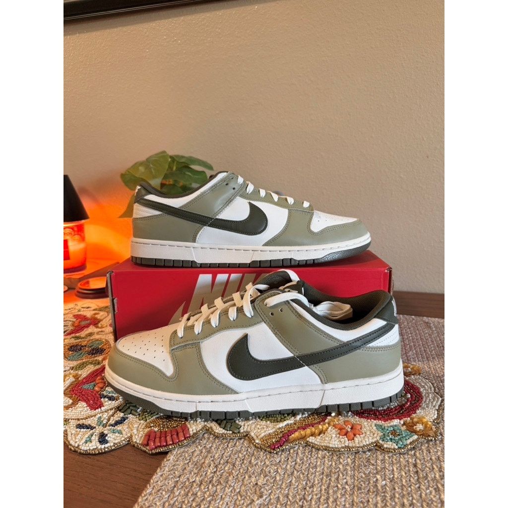 Nike Nike Dunk Low Rough Neutral Olive Green Cargo Khaki White Size US 13 / EU 46 - 1 Thumbnail