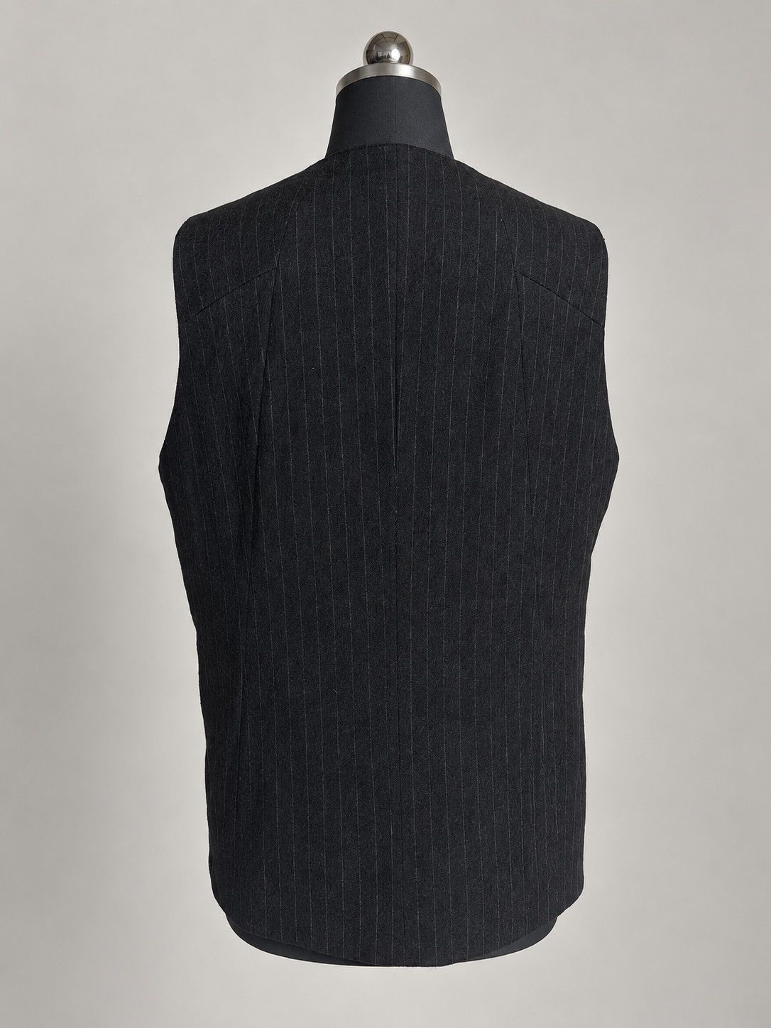 Devoa DEVOA Atsushi Murata Illustrated Lining Pinstripe Wool Vest Size US M / EU 48-50 / 2 - 2 Thumbnail