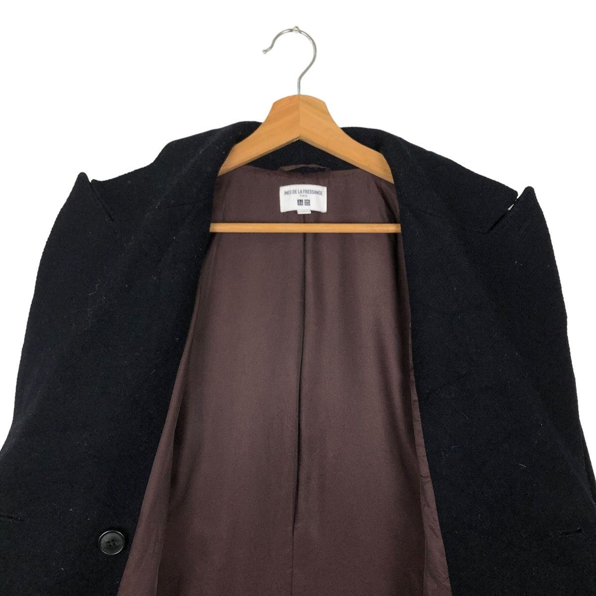 Japanese Brand 🔥VINTAGE WOOL LONG JACKET INES DE LA FRESSANGE ISSEY MIYAKE Size US M / EU 48-50 / 2 - 10 Thumbnail