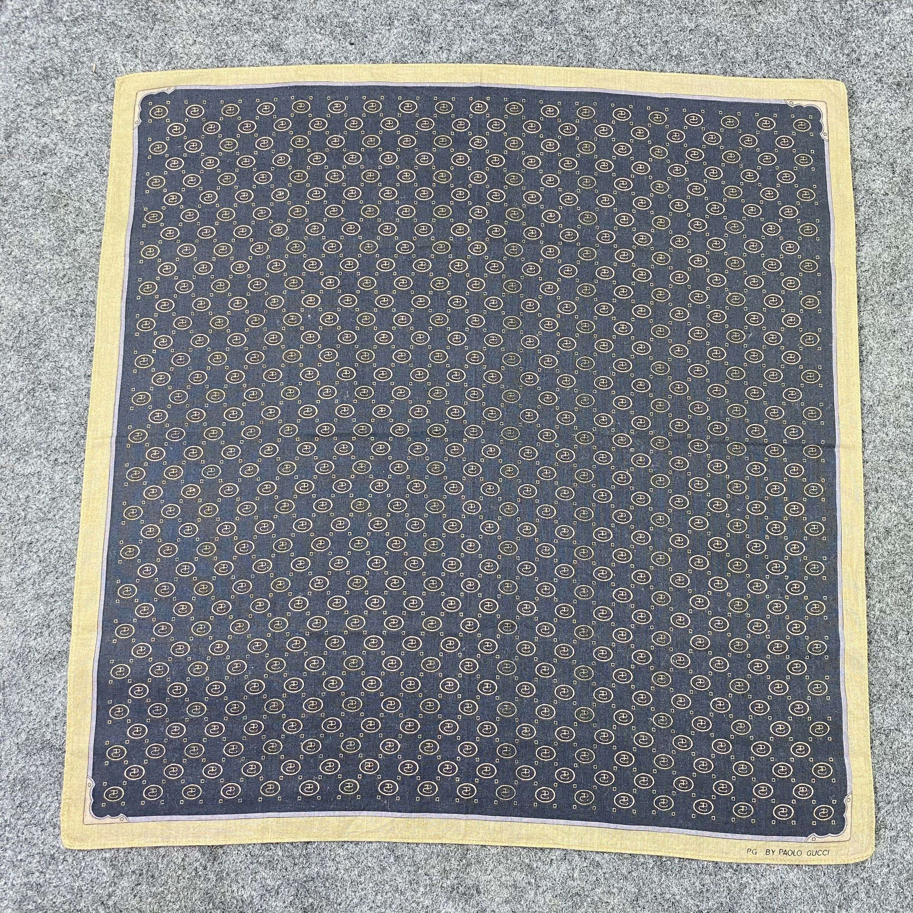 Paolo Gucci × Vintage Paolo Gucci Handkerchief / Bandana / Neckerchief-B763 Size ONE SIZE - 3 Thumbnail