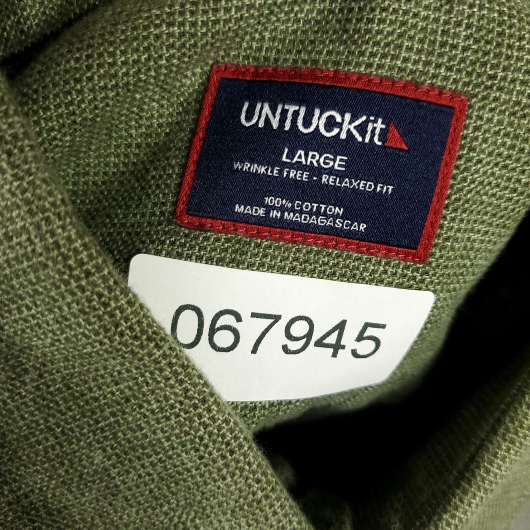 UNTUCKit UNTUCKit Shirt Mens L Green Knit Button Up Long Sleeve Shirt Size US L / EU 52-54 / 3 - 7 Thumbnail