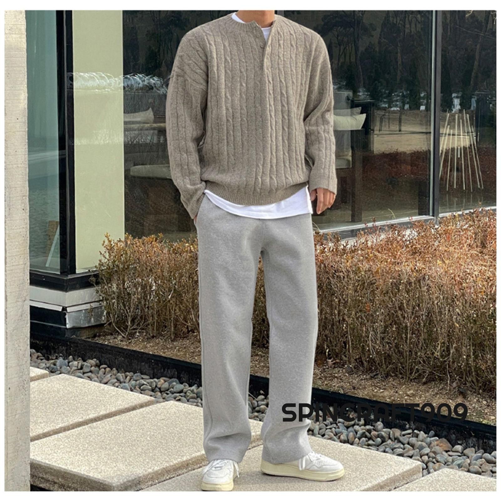 Gray Cable Knit Sweater