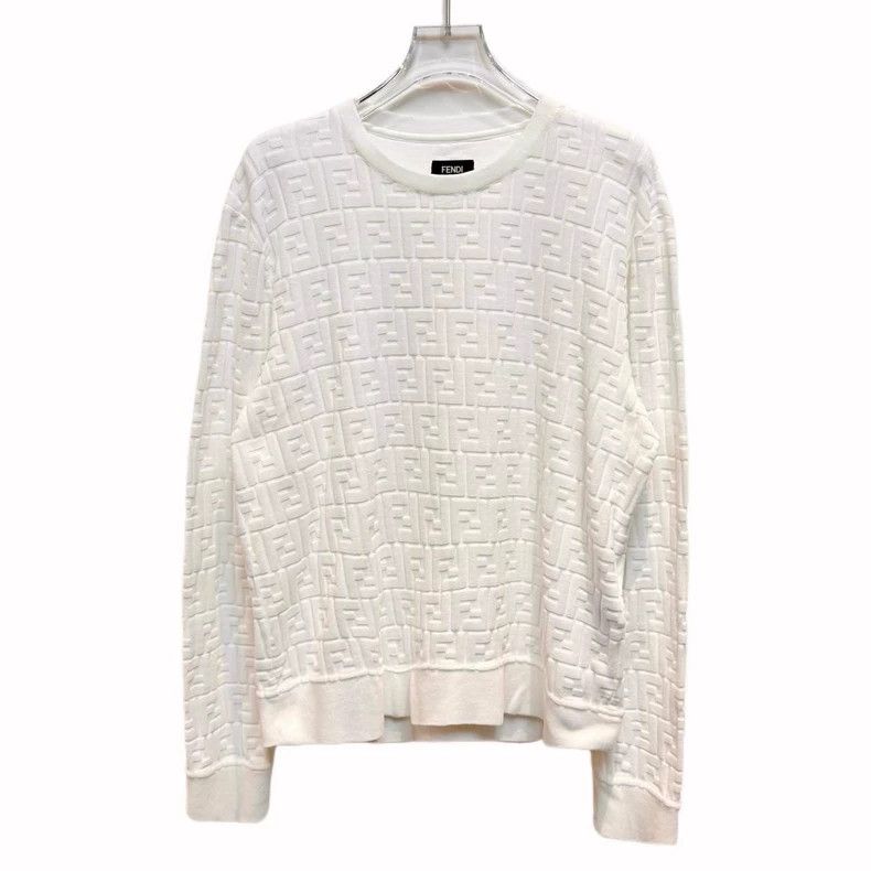 Fendi FENDI Logo Print Crewneck Long Sleeve Sweater Size US M / EU 48-50 / 2 - 1 Thumbnail