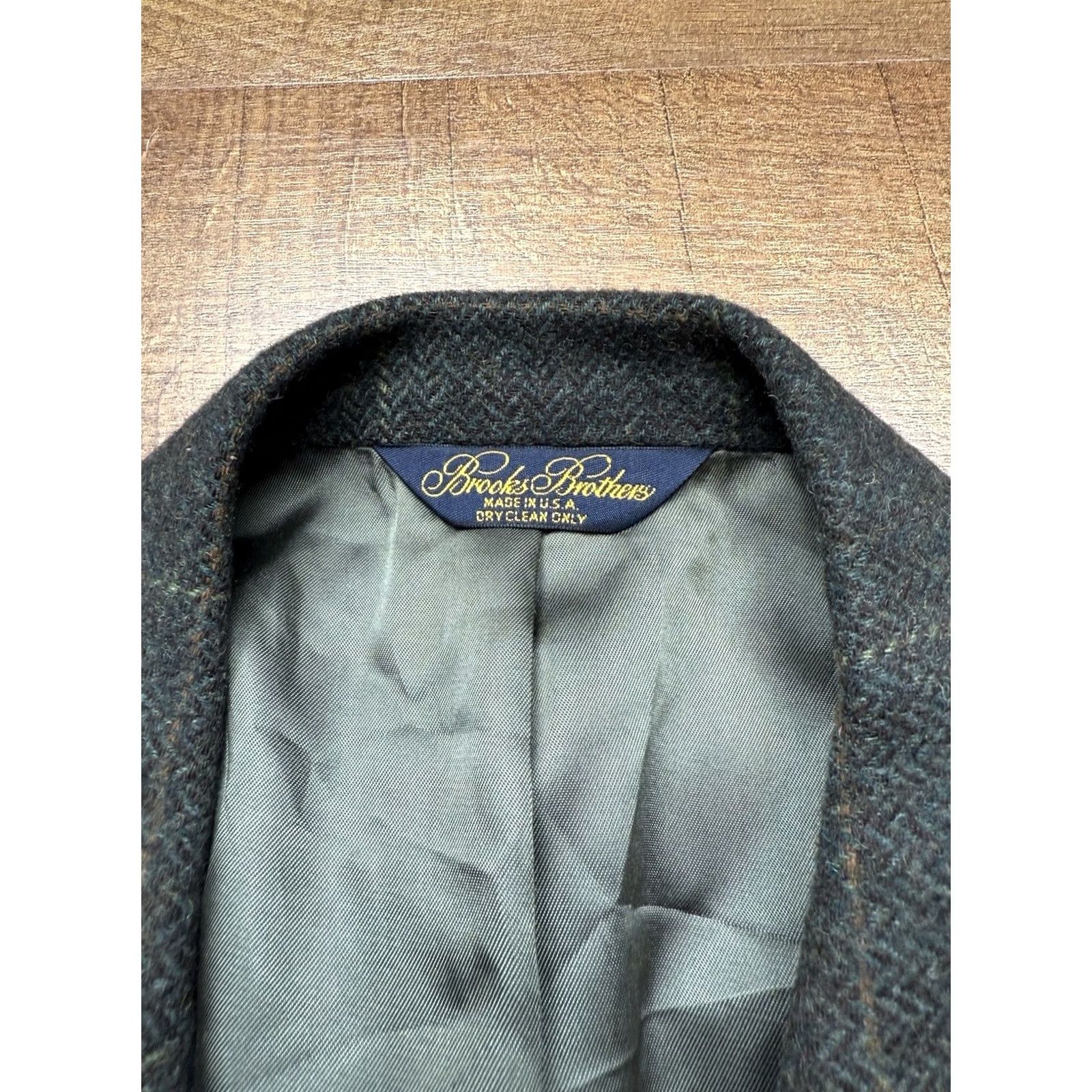 Brooks Brothers VTG Brooks Brothers Sport Coat Mens 41R Herringbone Camel Hair USA Made Blazer - Vintage Size 42R - 5 Thumbnail