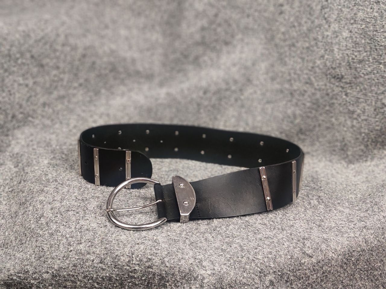 The Kooples The Kooples Design voluminous leather belt with metal logos Size ONE SIZE - 6 Thumbnail