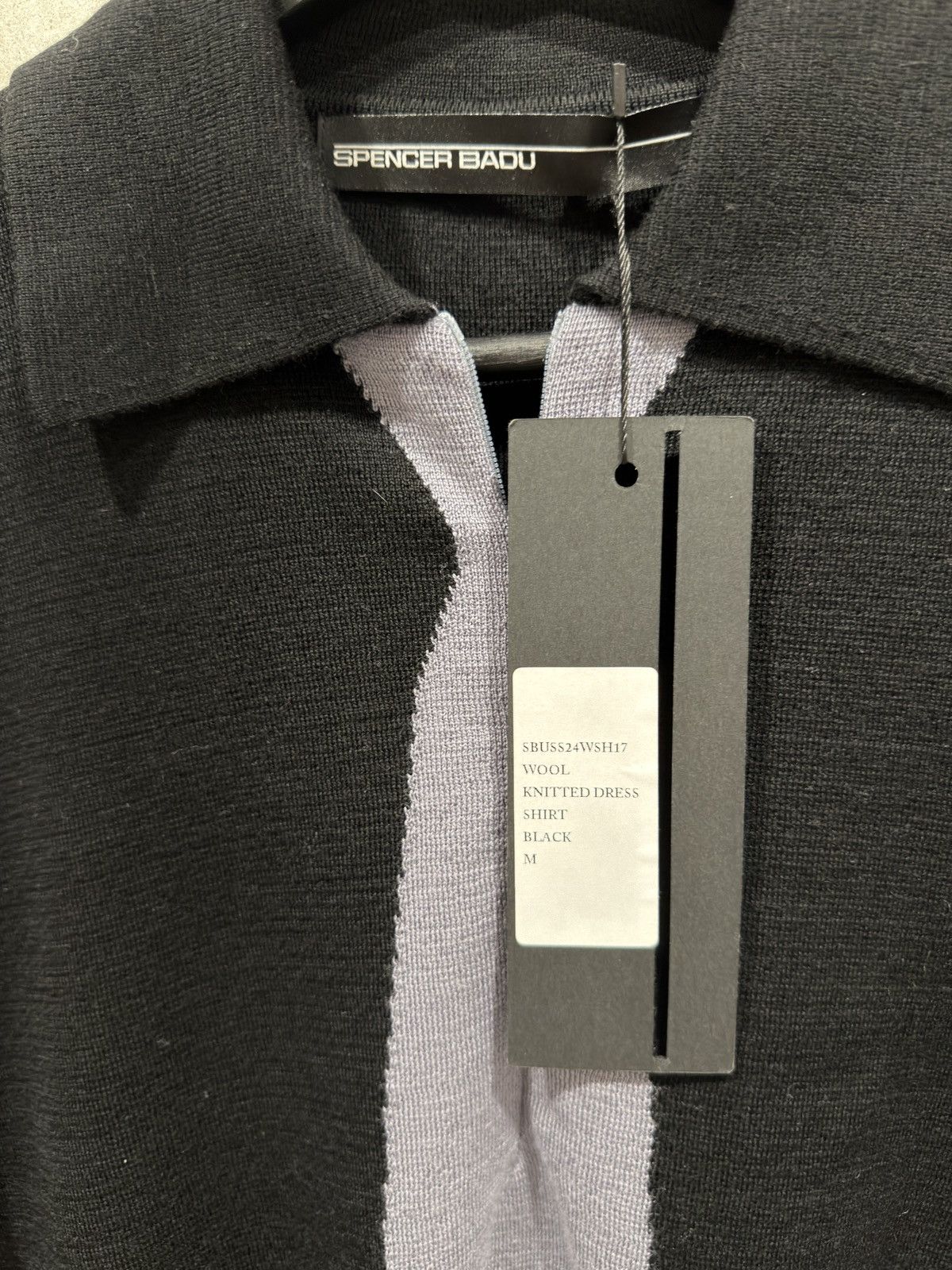 SPENCER BADU Spencer Badu Knitted Tie Shirt Black Size US M / EU 48-50 / 2 - 3 Thumbnail