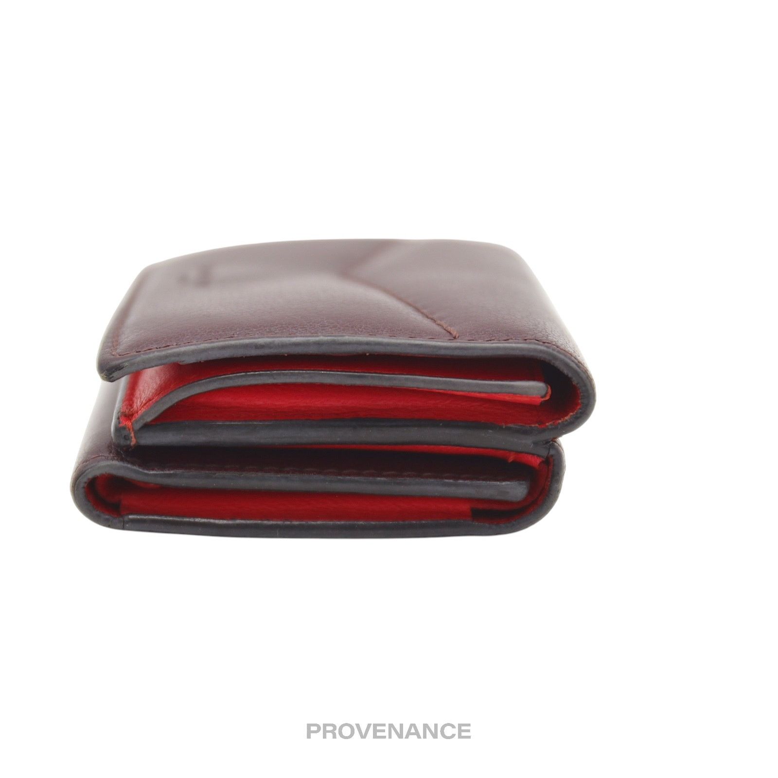 Givenchy 🔴 Givenchy Two Tone Trifold Wallet - Burgundy Red Leather Size ONE SIZE - 5 Thumbnail