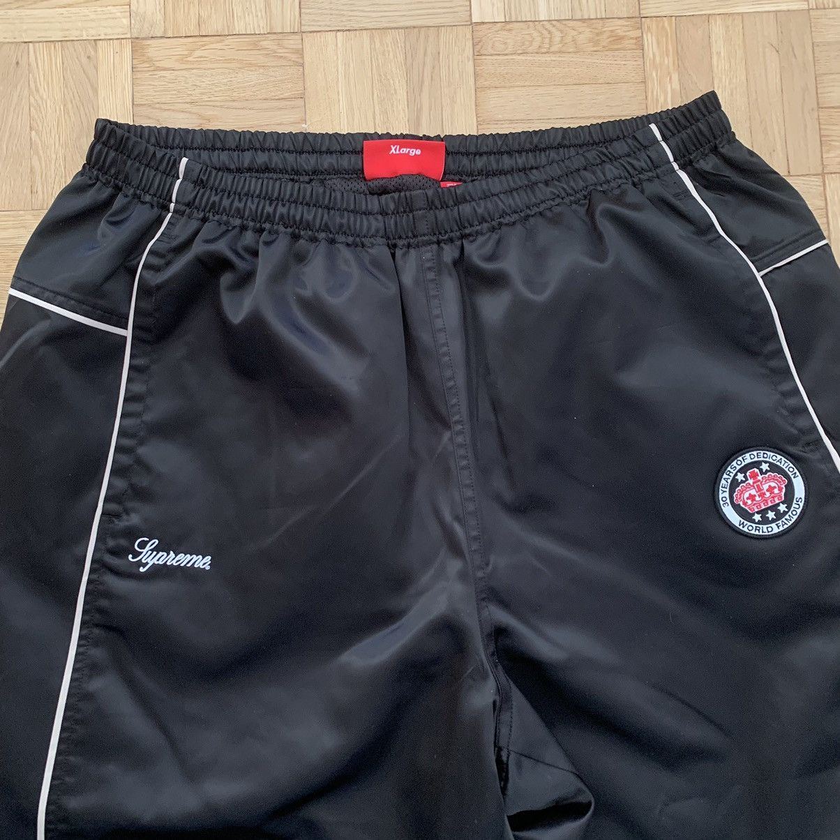 Supreme Supreme Satin Track Pant XL black | Grailed