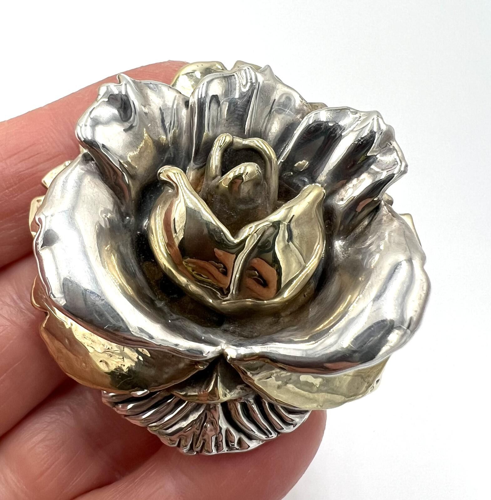 Other LGW Sterling Silver Electroform Rose Brooch Size ONE SIZE - 2 Thumbnail