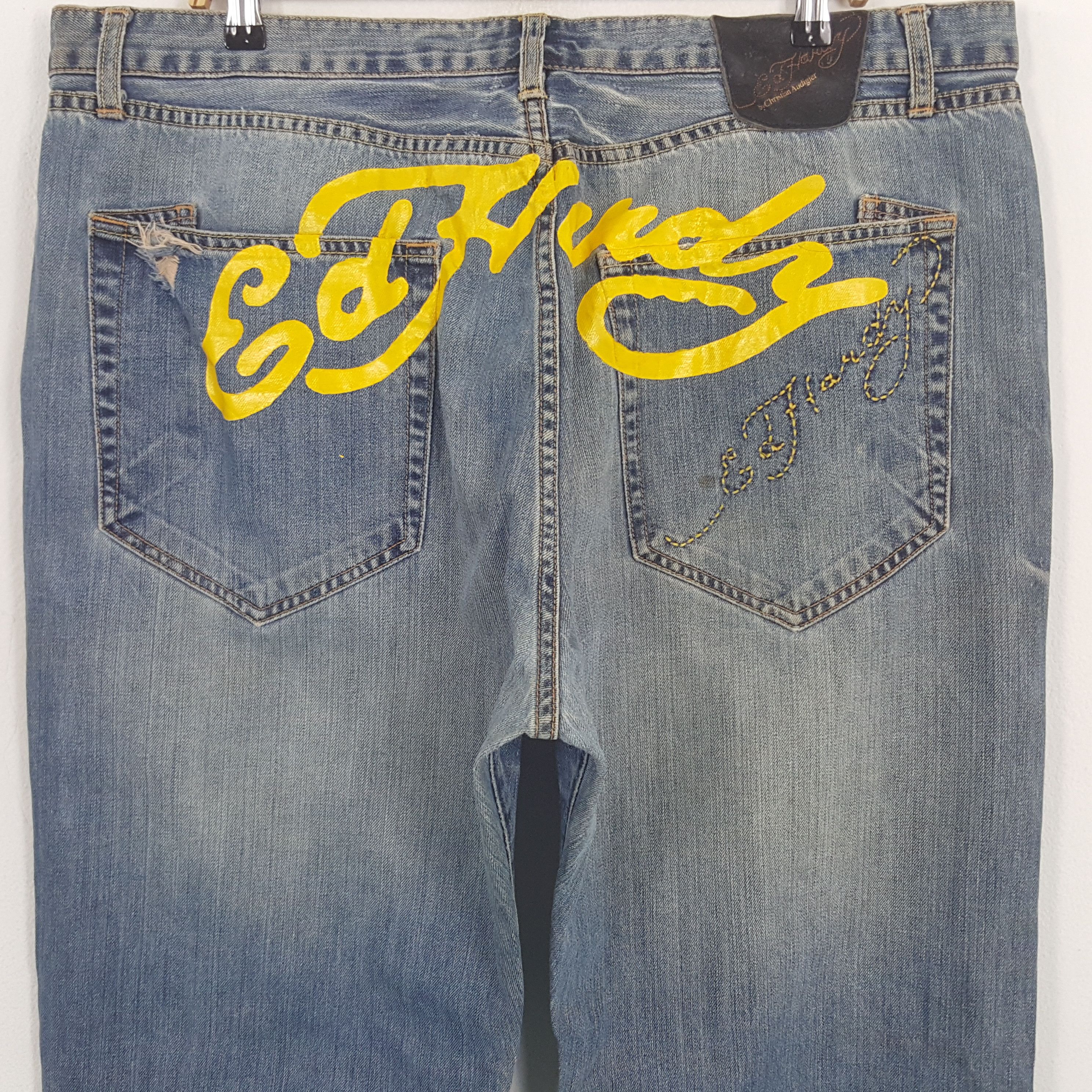 Christian Audigier × Ed Hardy × Vintage Vintage Ed Hardy by Christian Audiger American Denim Jeans Size US 41 - 2 Thumbnail