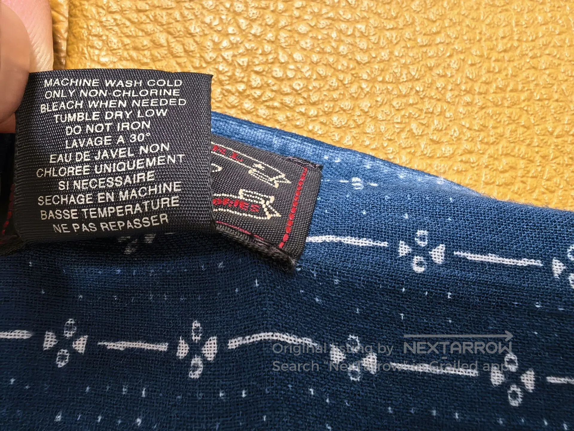 RRL Ralph Lauren RRL Indigo Cat Claw Stripe Scarf. Size ONE SIZE - 6 Thumbnail