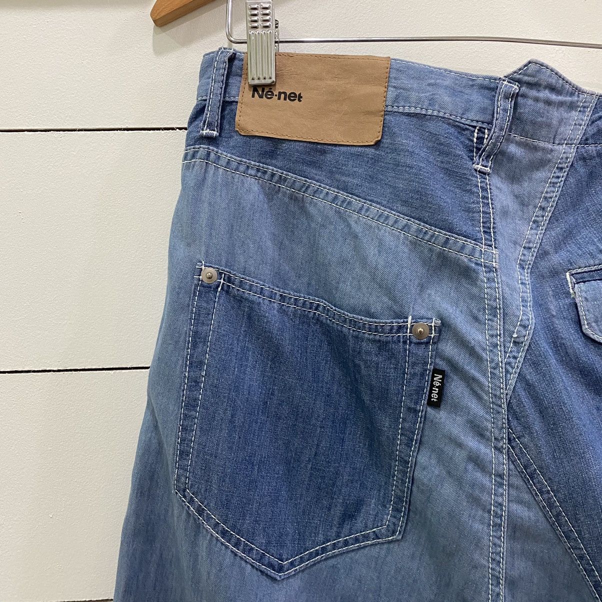 Issey Miyake × Japanese Brand × Ne-Net Ne-net by Issey Miyake Full Print baggy Denim Pants Size US 31 - 10 Thumbnail