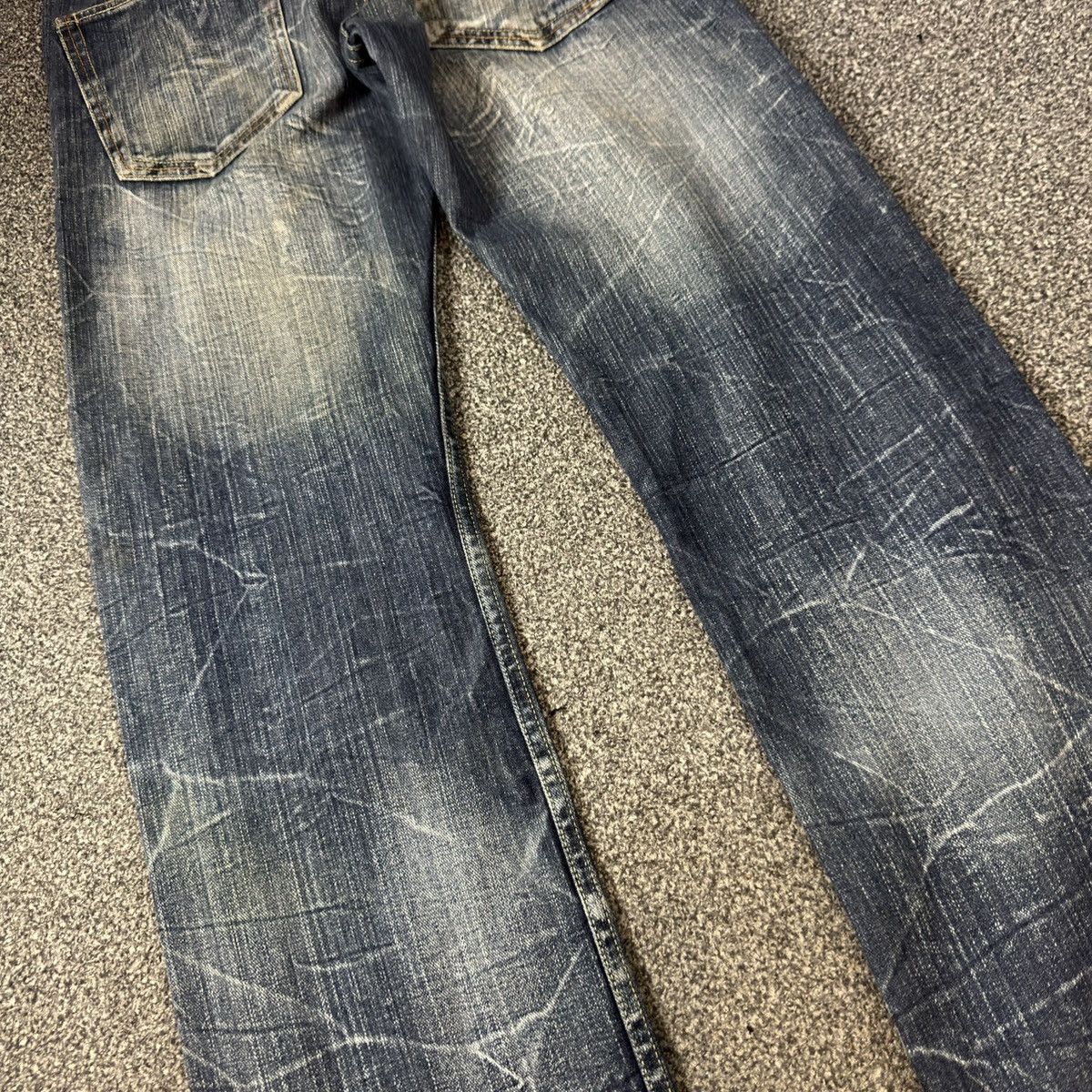 14th Addiction Vintage 2000 Y2K Boot There Clawmark Natural Denim Size US 29 - 10 Thumbnail