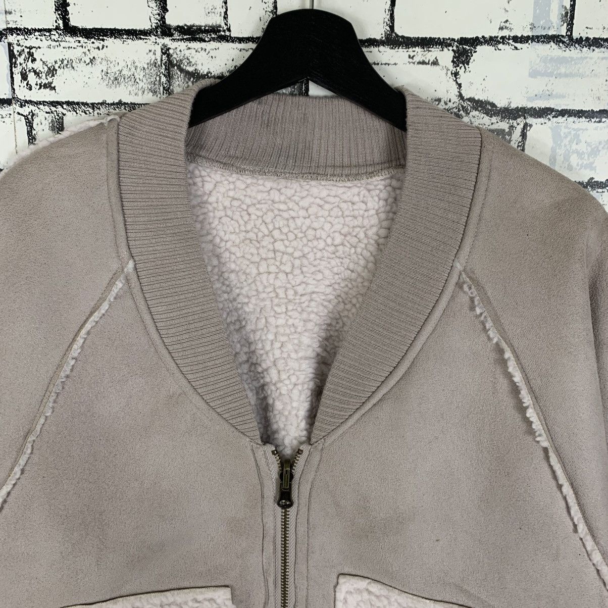 Designer × Japanese Brand × Vintage W Closet Sherpa Fleece ZipUp Jacket Size ONE SIZE - 9 Thumbnail