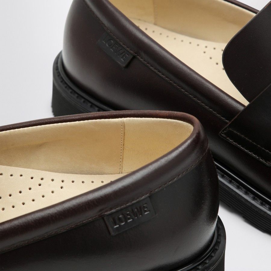 Loewe o1d2blof0824 Leather Blaze Loafer in Brown Size US 10 / IT 40 - 5 Thumbnail