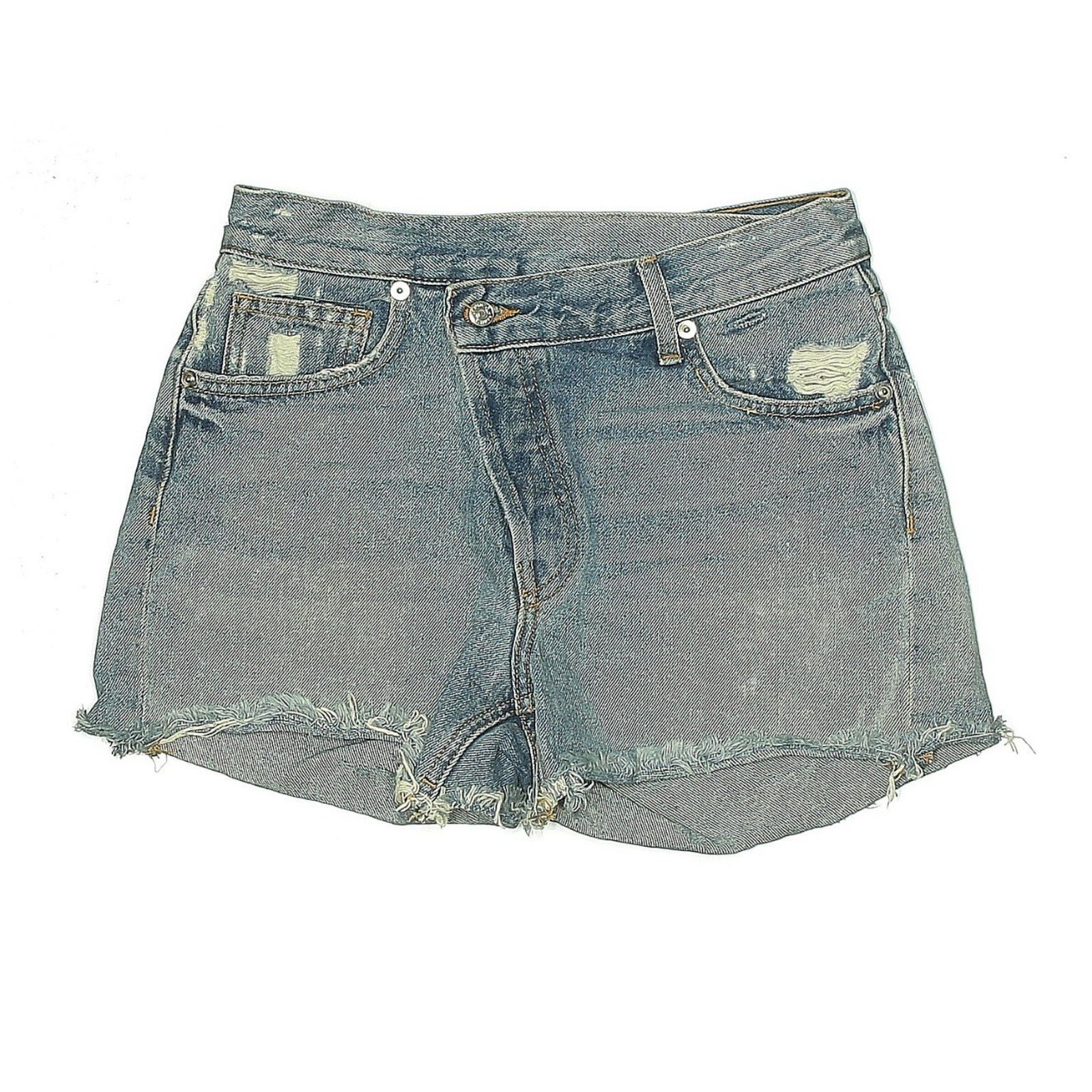 EB Denim EB denim Jeanette Crossover Jean Shorts 24 Size 24" / US 00 / IT 34 - 3 Thumbnail