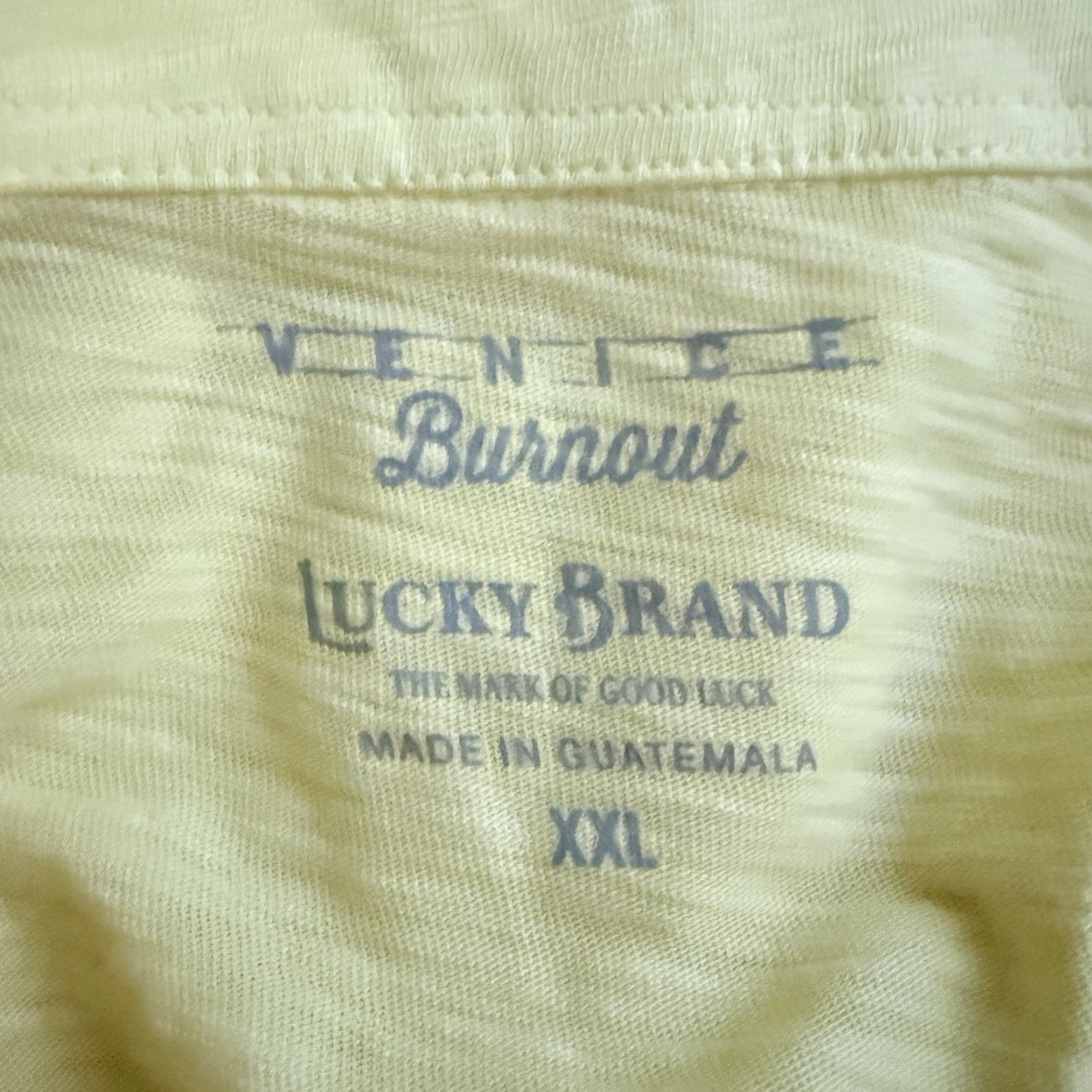 Lucky Brand LUCKY BRAND Venice Burnout Polo Shirt Men's 2XL Yellow Casual Fashion Size US XXL / EU 58 / 5 - 4 Thumbnail