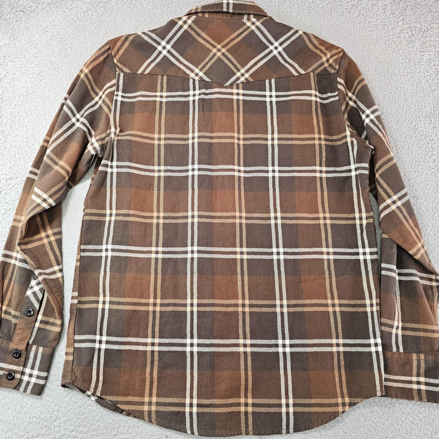 Topo Designs VINTAGE Topo Designs Shirt Mens Medium Brown Plaid Button Down Long Sleeve Flannel Size US M / EU 48-50 / 2 - 5 Thumbnail