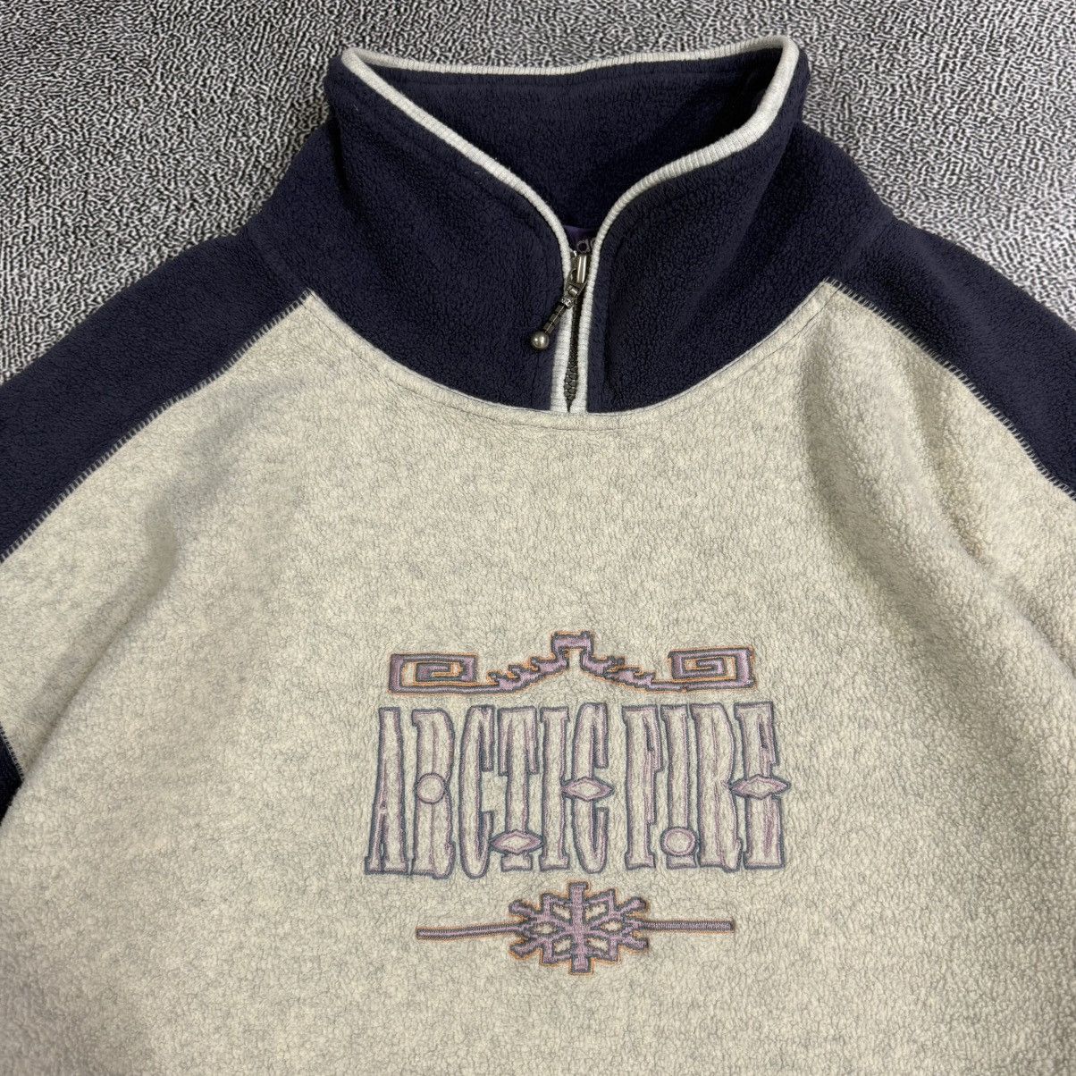 Adidas Adidas Arctic Fire Vintage Fleece Quarter Zip Pullover Size US L / EU 52-54 / 3 - 6 Thumbnail