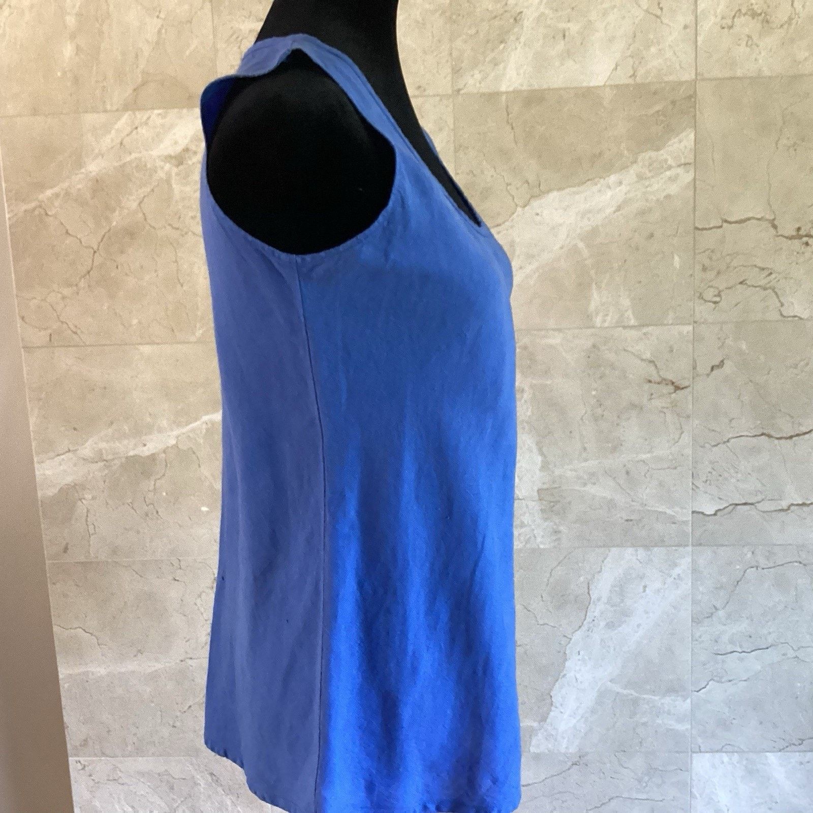 FLAX FLAX Women’s Linen Fundamental Tank, Sz 4-6 Blue Lagenlook Size S / US 4 / IT 40 - 5 Thumbnail