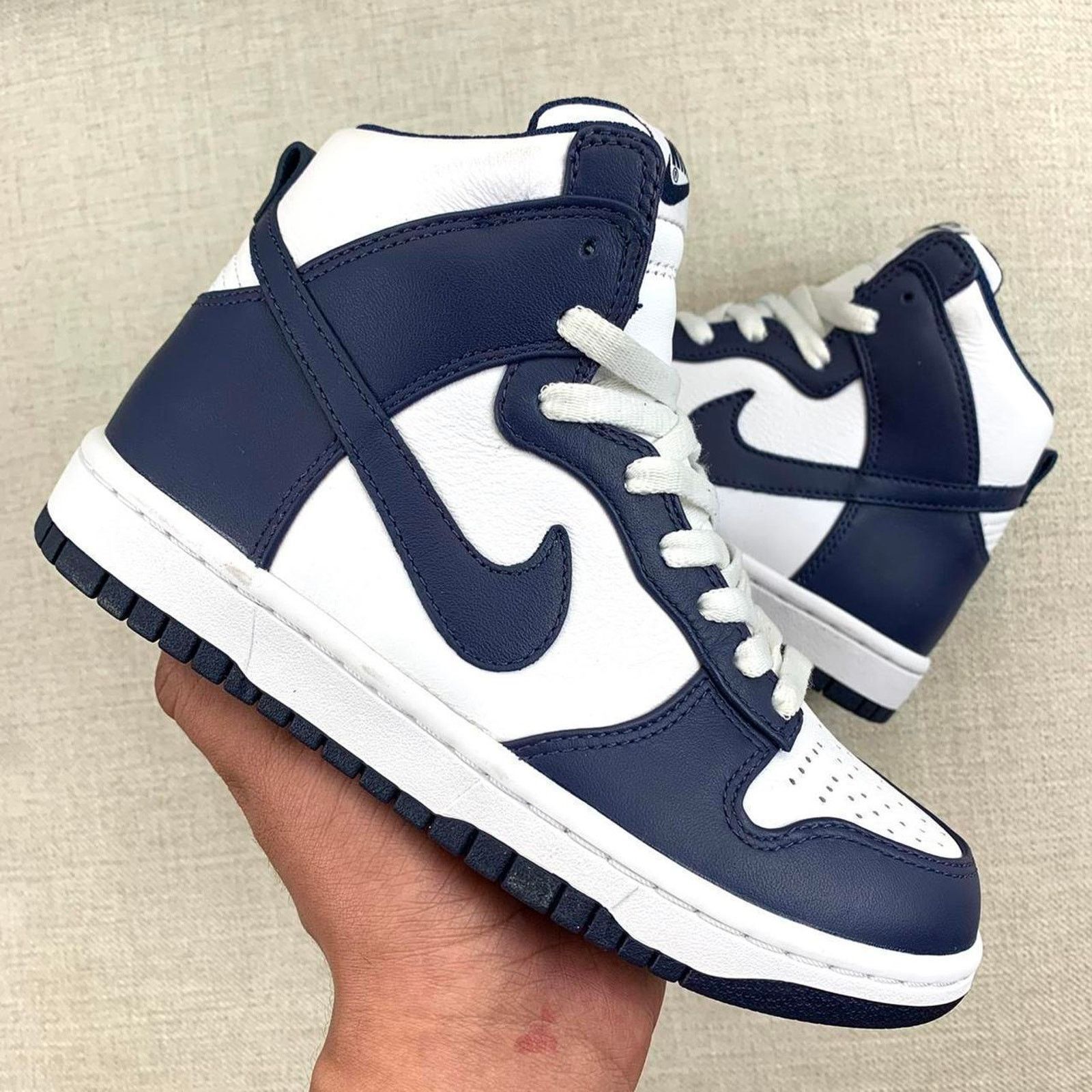 Nike 2015 Nike Dunk High Sacai “Midnight Navy” Size US 5 / IT 35 - 1 Thumbnail