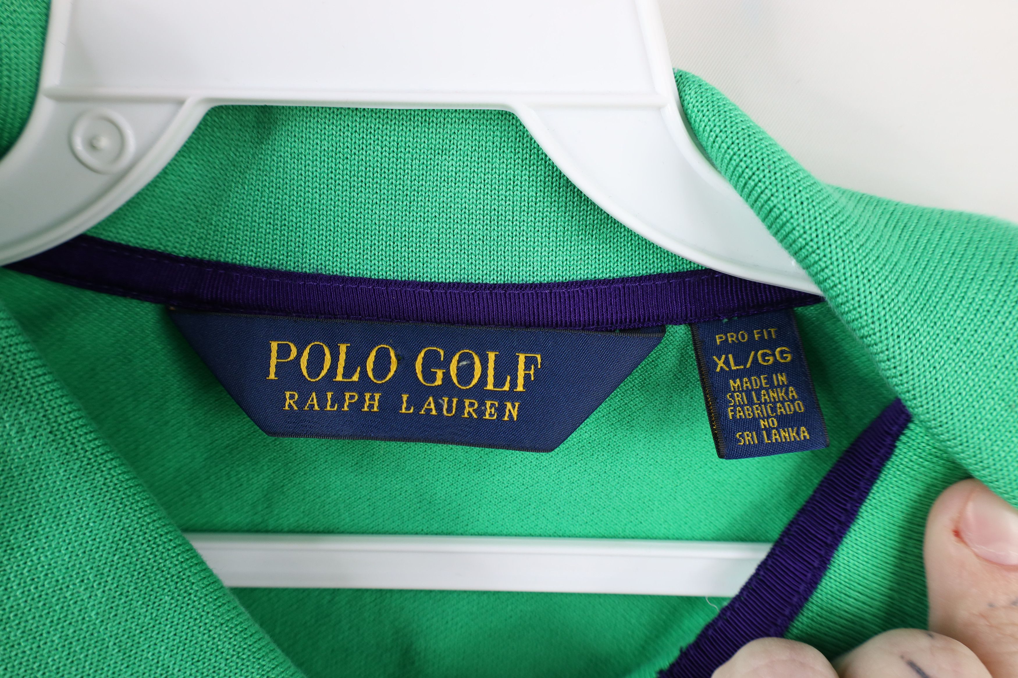 Ralph Lauren × Vintage Polo Golf Ralph Lauren Cotton Long Sleeve Polo Shirt Green Size US XL / EU 56 / 4 - 9 Thumbnail