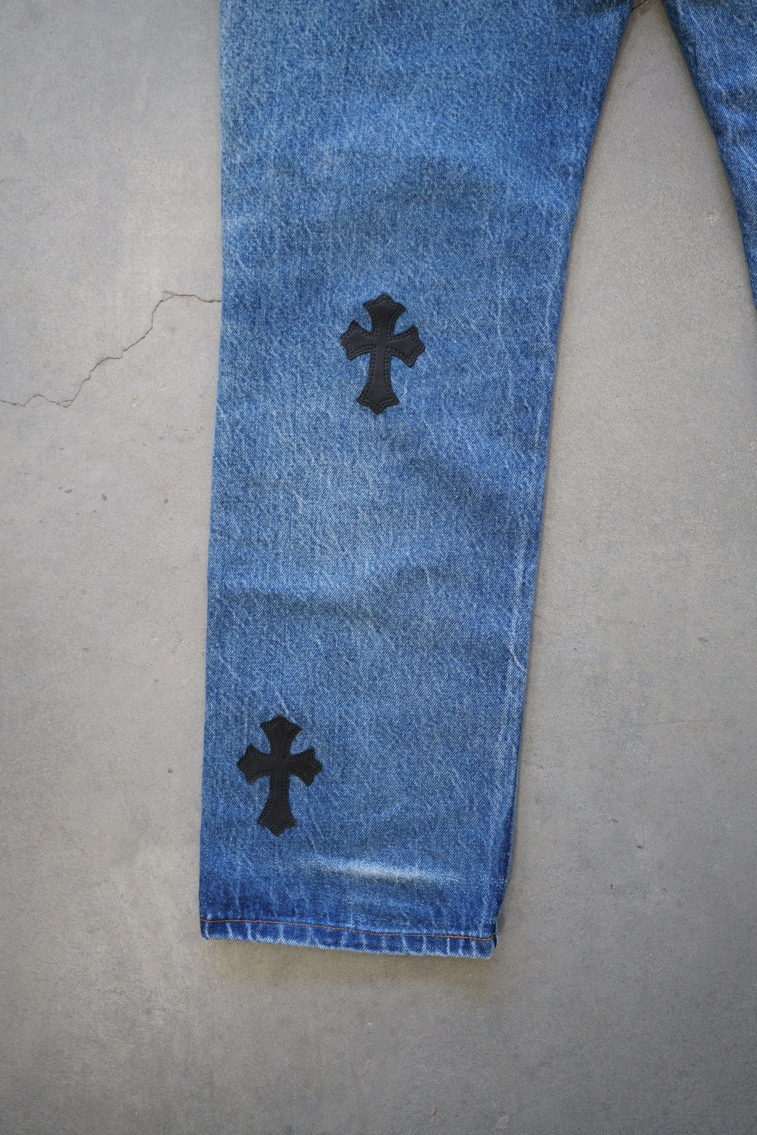 Chrome Hearts Chrome Hearts Levi's 517 Black Cross Patch Jeans - 36 Size US 36 / EU 52 - 14 Thumbnail