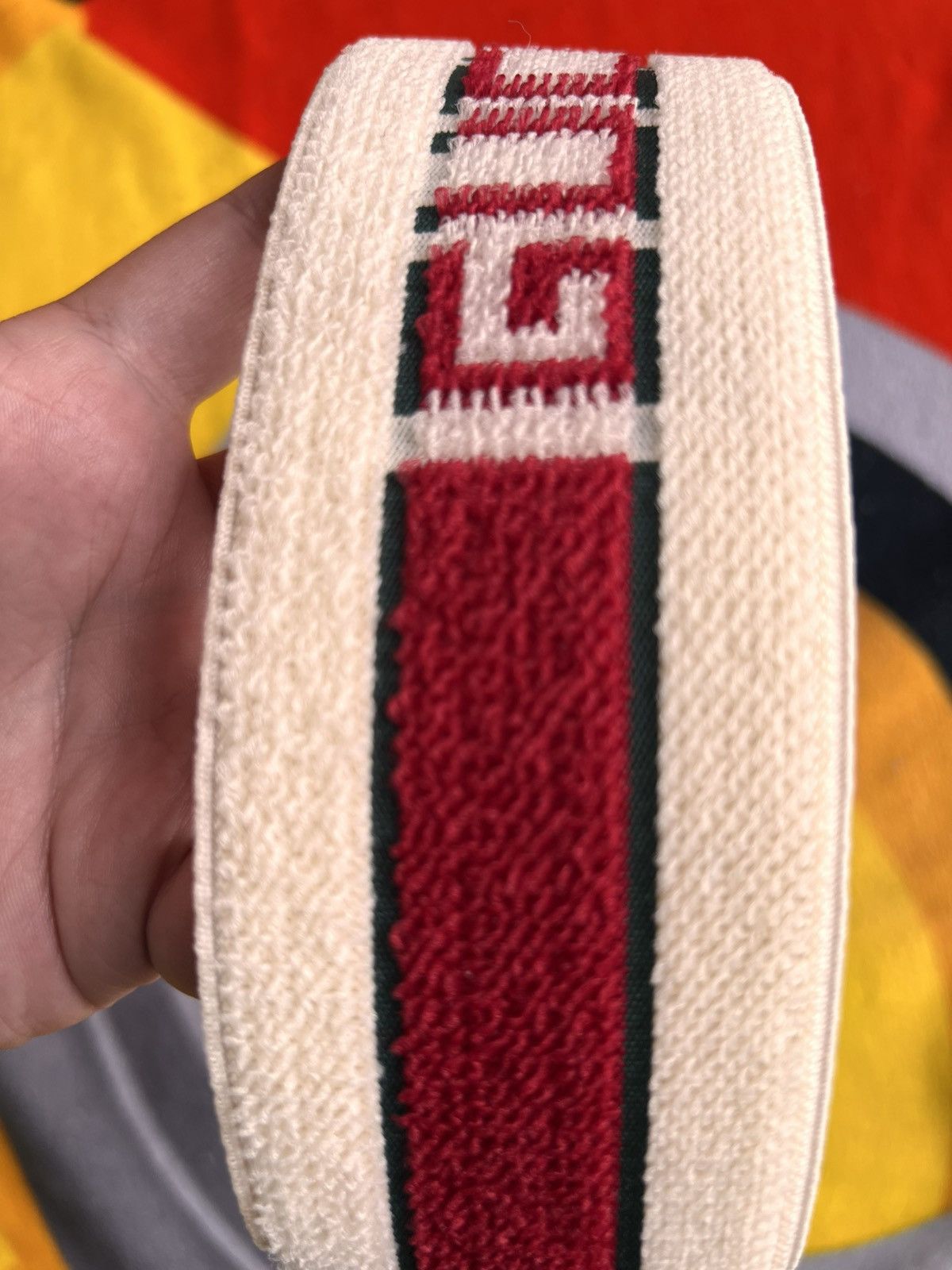Gucci Gucci Web Stripe Headband Ivory Green Red hat cap logo Size ONE SIZE - 14 Thumbnail