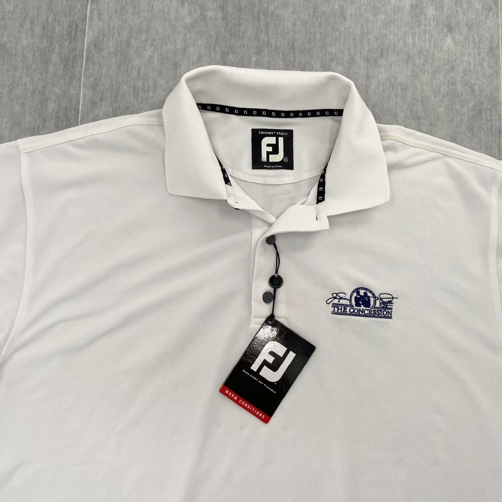 Footjoy Footjoy Shirt Adult Extra Large White Polo Golf Concession FJ Men XL Size US XL / EU 56 / 4 - 3 Thumbnail