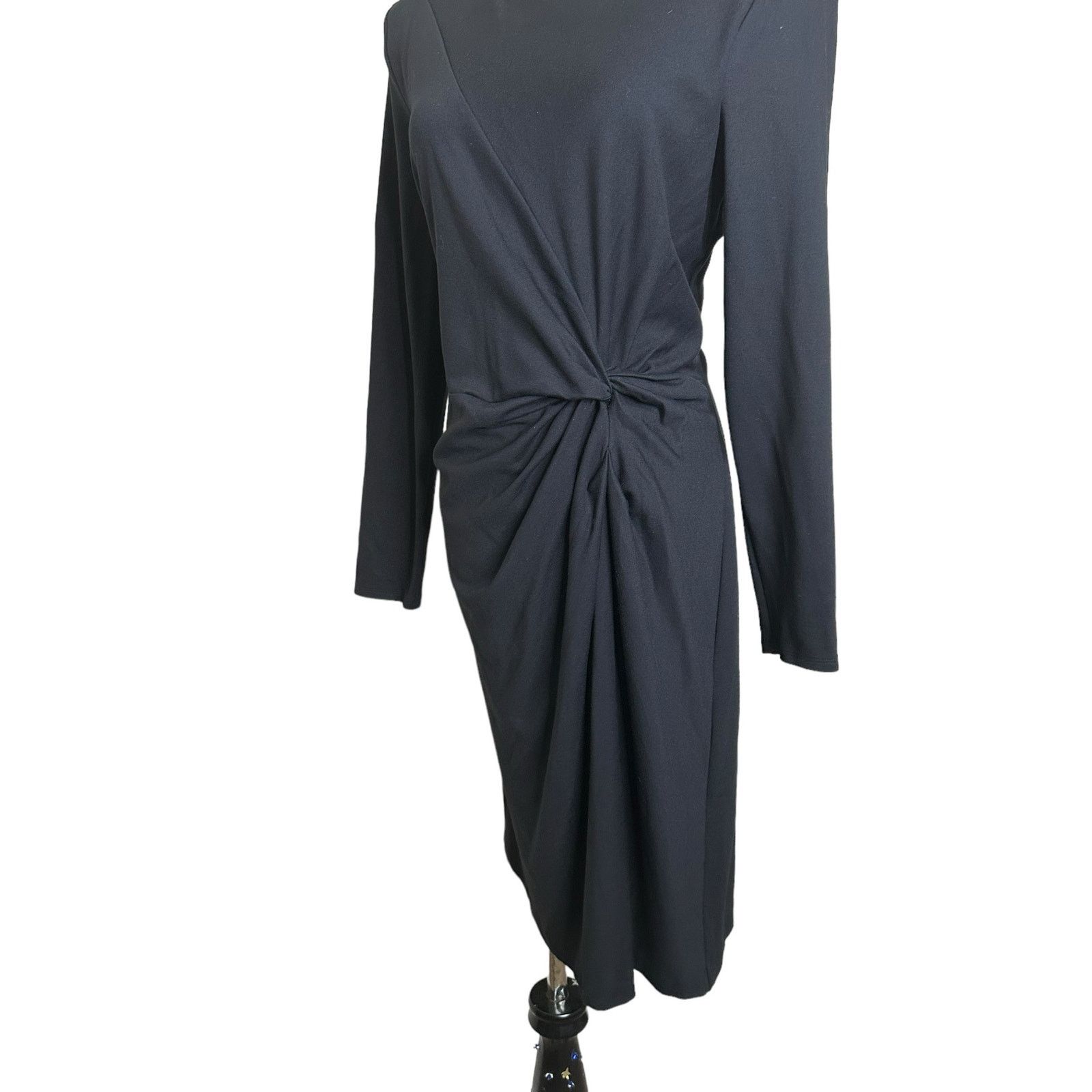 Express Express black front twist sheath mini dress size L Size L / US 10 / IT 46 - 10 Thumbnail