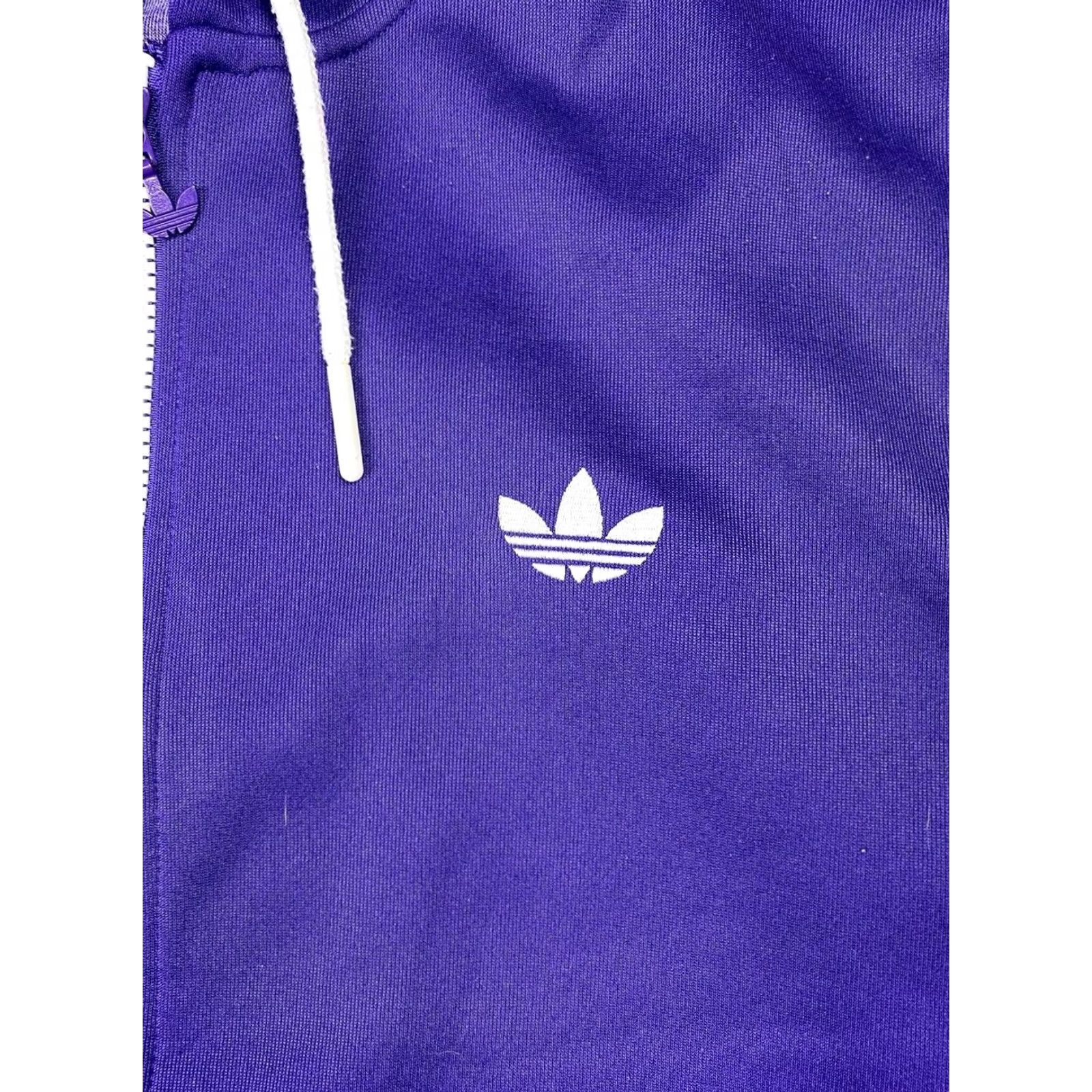 Adidas VINTAGE adidas Track Jacket Firebird Hooded Men XL Purple Adidas Originals Jacket Track Hoodie = 2 hooks? Size US XL / EU 56 / 4 - 4 Thumbnail