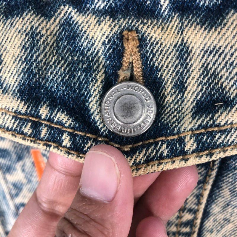 Vintage Vintage G.L Heart Acid Wash Denim Jacket Size US M / EU 48-50 / 2 - 8 Thumbnail