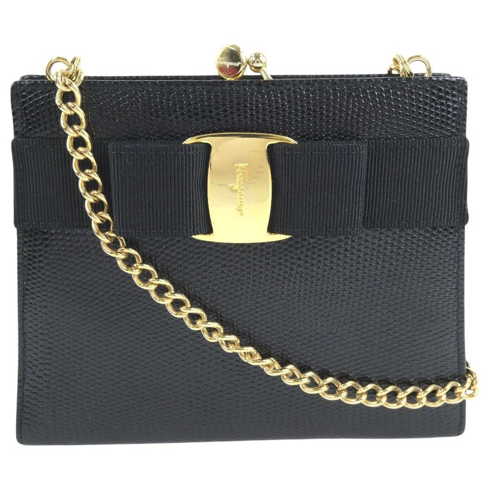 Vara Black Leather Shoulder Bag (Pre-Owned)