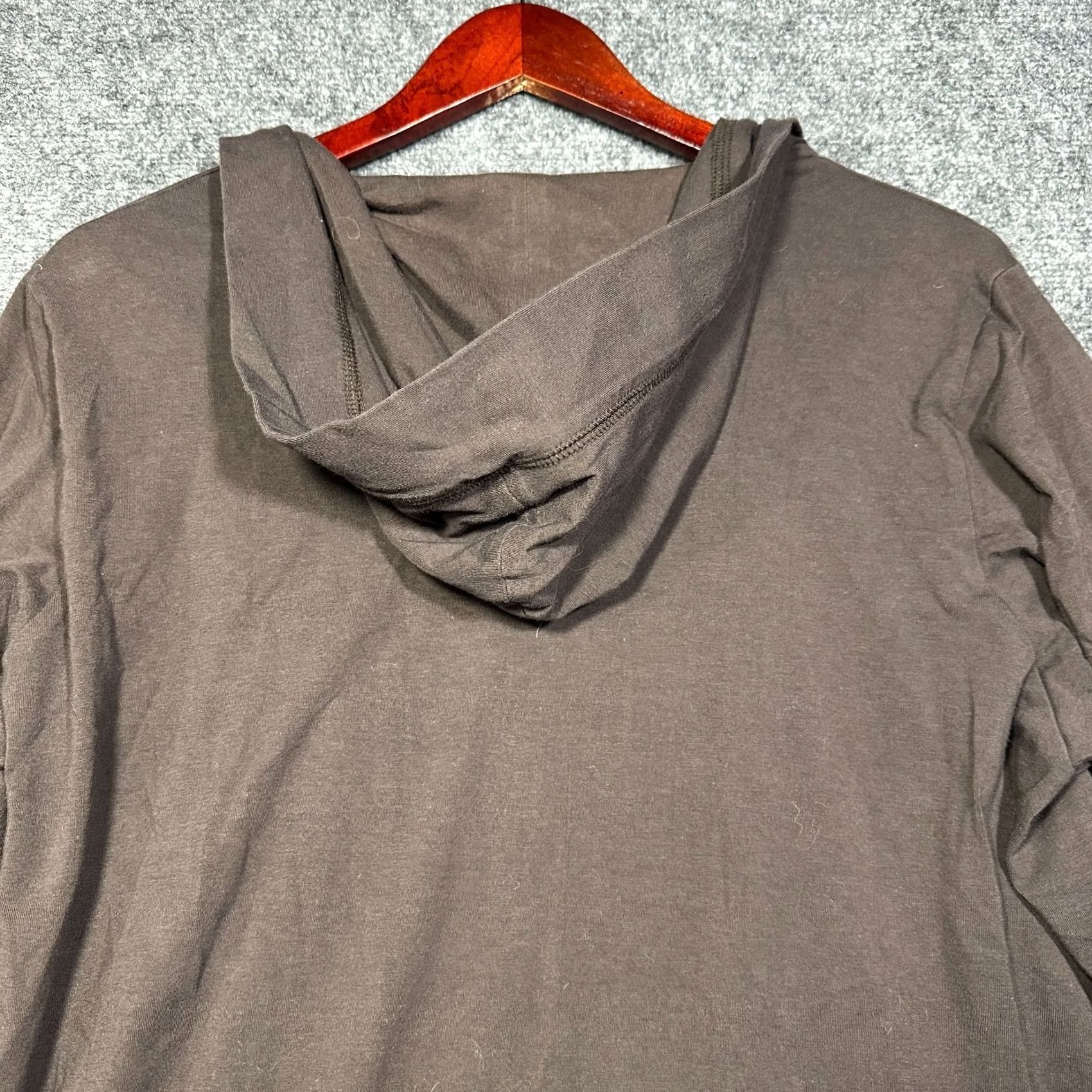 Eileen Fisher Eileen Fisher Cardigan Womens Large Brown Hooded Open Front Long Sleeve Stretch Knit Size L / US 10 / IT 46 - 6 Thumbnail