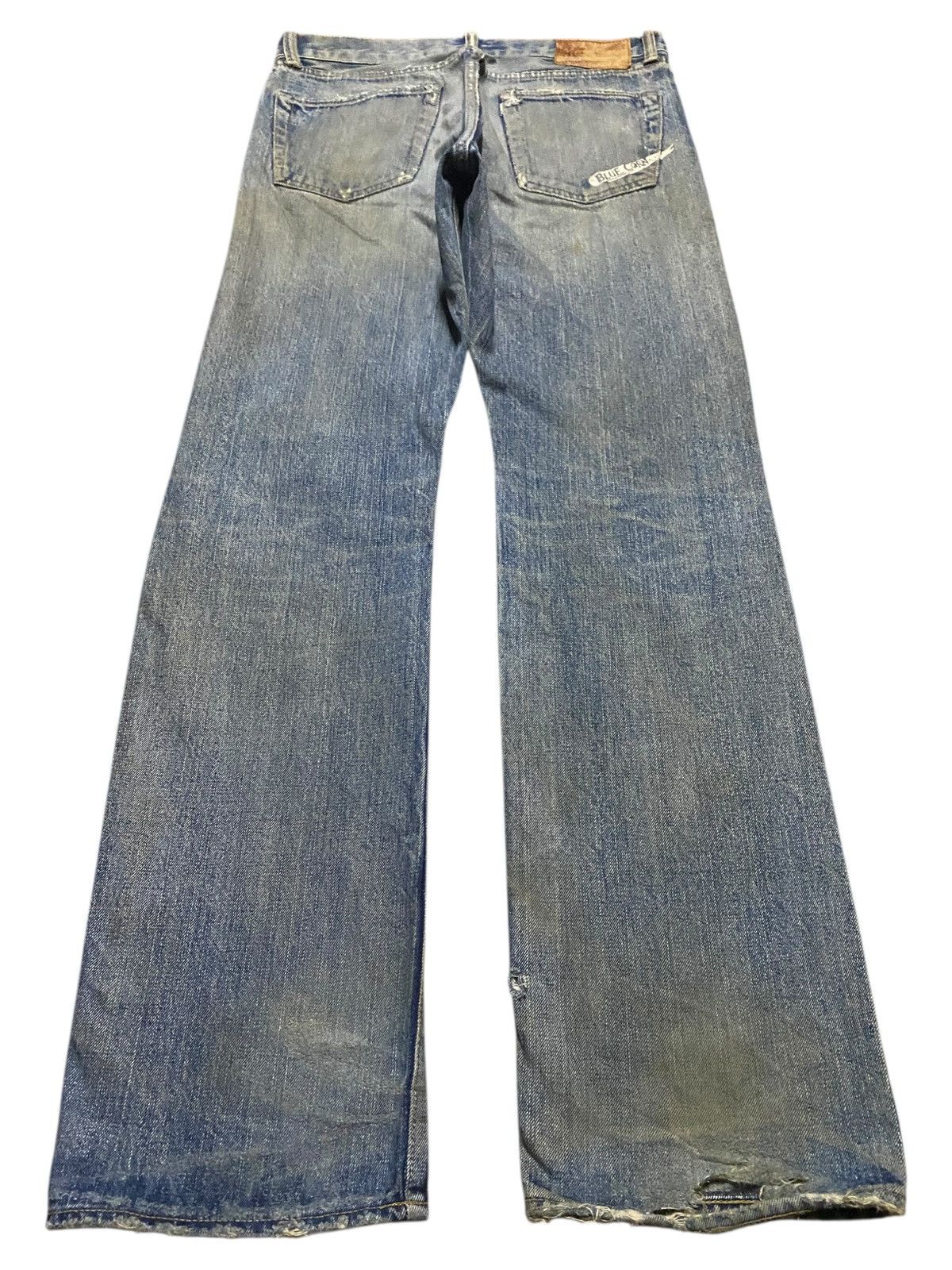 Junya Watanabe Vintage Blue Corn Japan Selvedge Heavy Faded Distressed Jean Size US 32 / EU 48 - 2 Thumbnail
