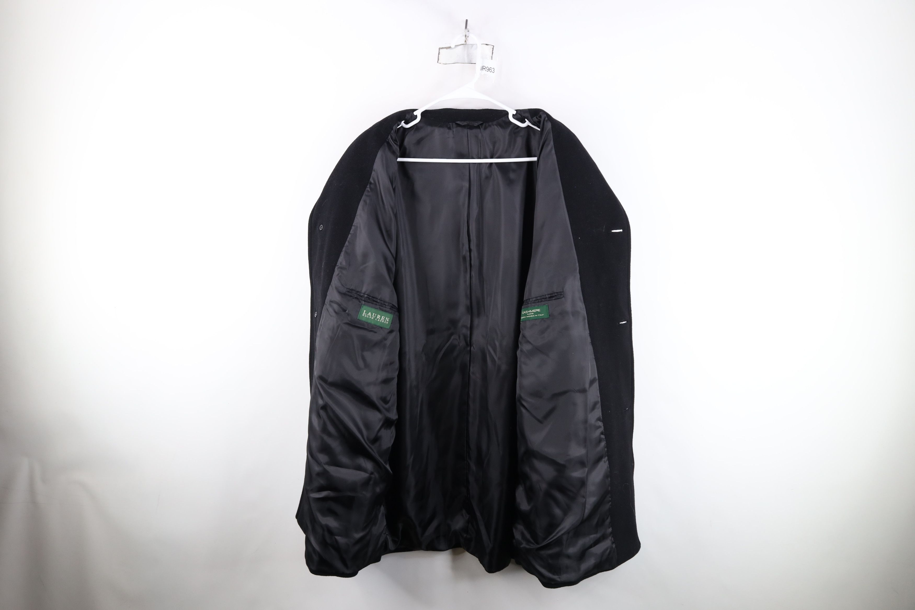 Ralph Lauren Vintage Ralph Lauren Full Button Overcoat Jacket Black Size US L / EU 52-54 / 3 - 10 Thumbnail