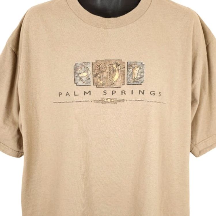 Vintage VINTAGE Prairie Mountain T Shirt Mens 2XL Beige 90s Travel Souvenir Made In USA Size US XXL / EU 58 / 5 - 2 Thumbnail