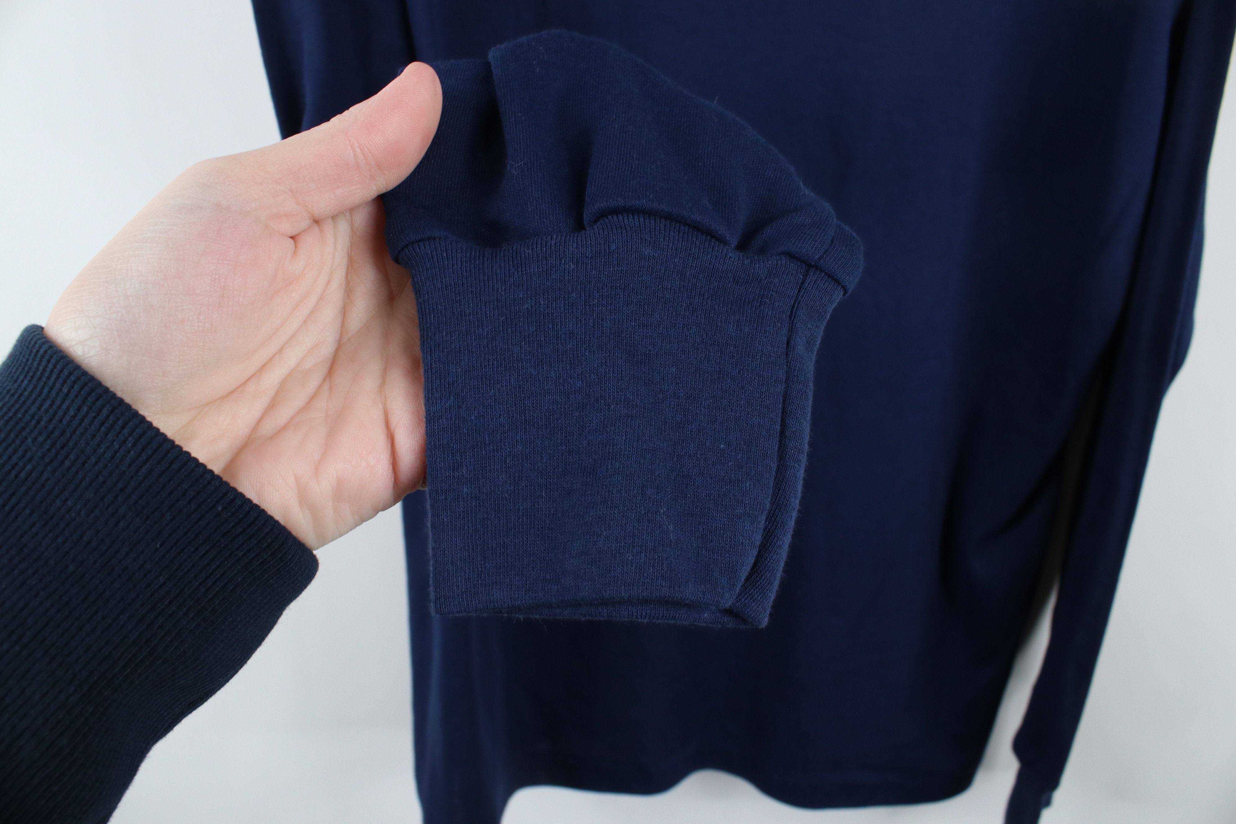 Vintage Vintage 90s Streetwear Long Sleeve Turtleneck T-Shirt Blue Size US XL / EU 56 / 4 - 6 Thumbnail