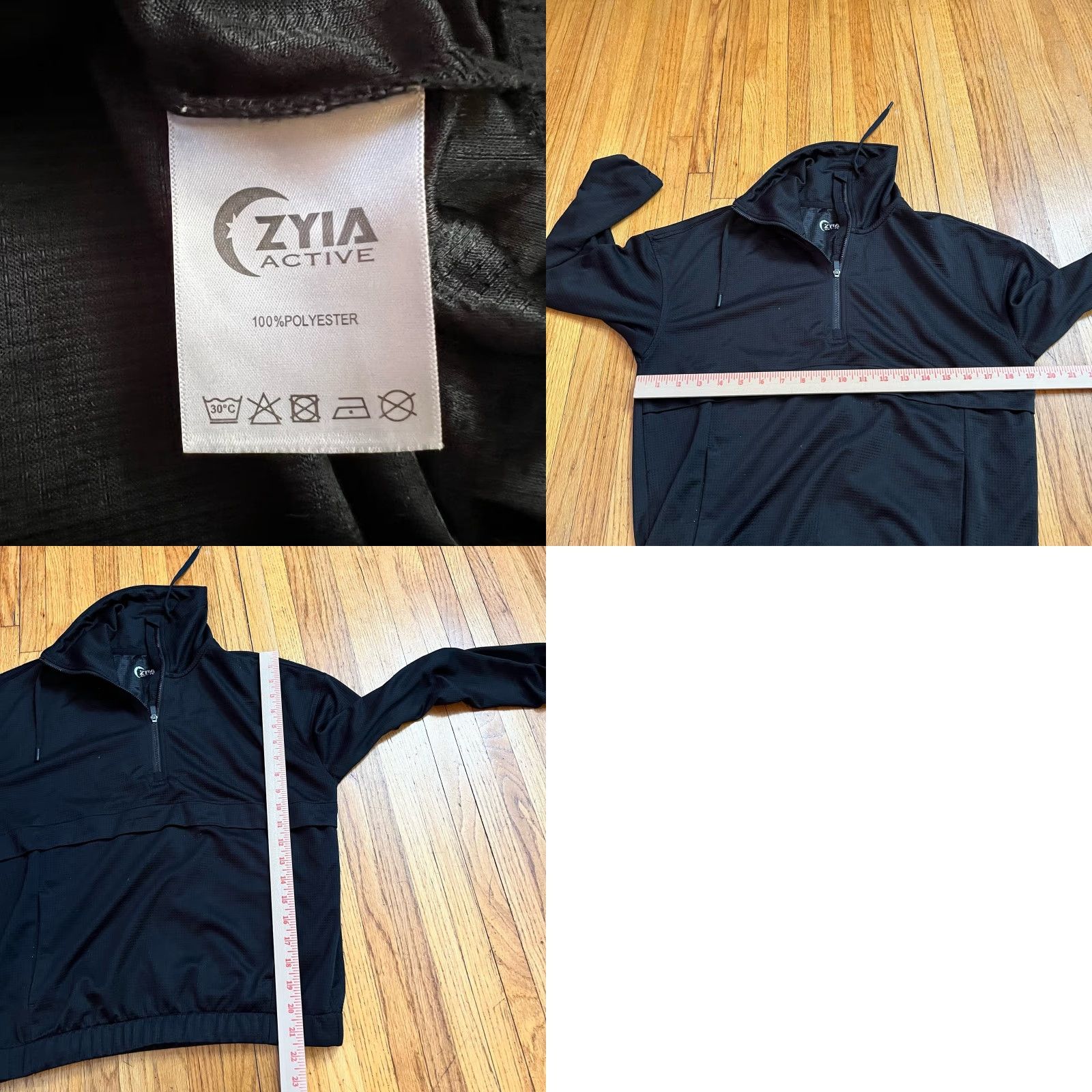 Vintage Zyia Shirt Womens Medium Black Performance Quarter Zip Sweatshirt Womens M Black Casual Zyia Active Size M / US 6-8 / IT 42-44 - 8 Thumbnail