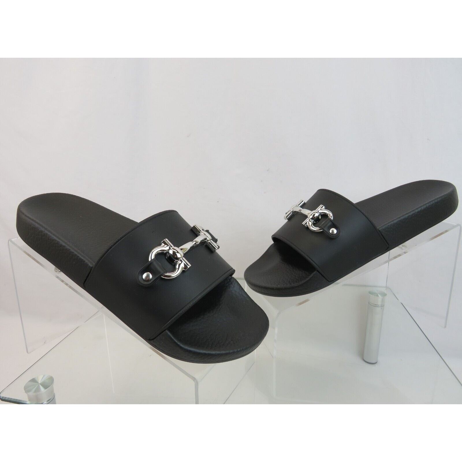 Salvatore Ferragamo FERRAGAMO GROOVY 11 BLACK RUBBER GANCINI LOGO SANDALS 10 M Size US 10 / IT 40 - 5 Thumbnail