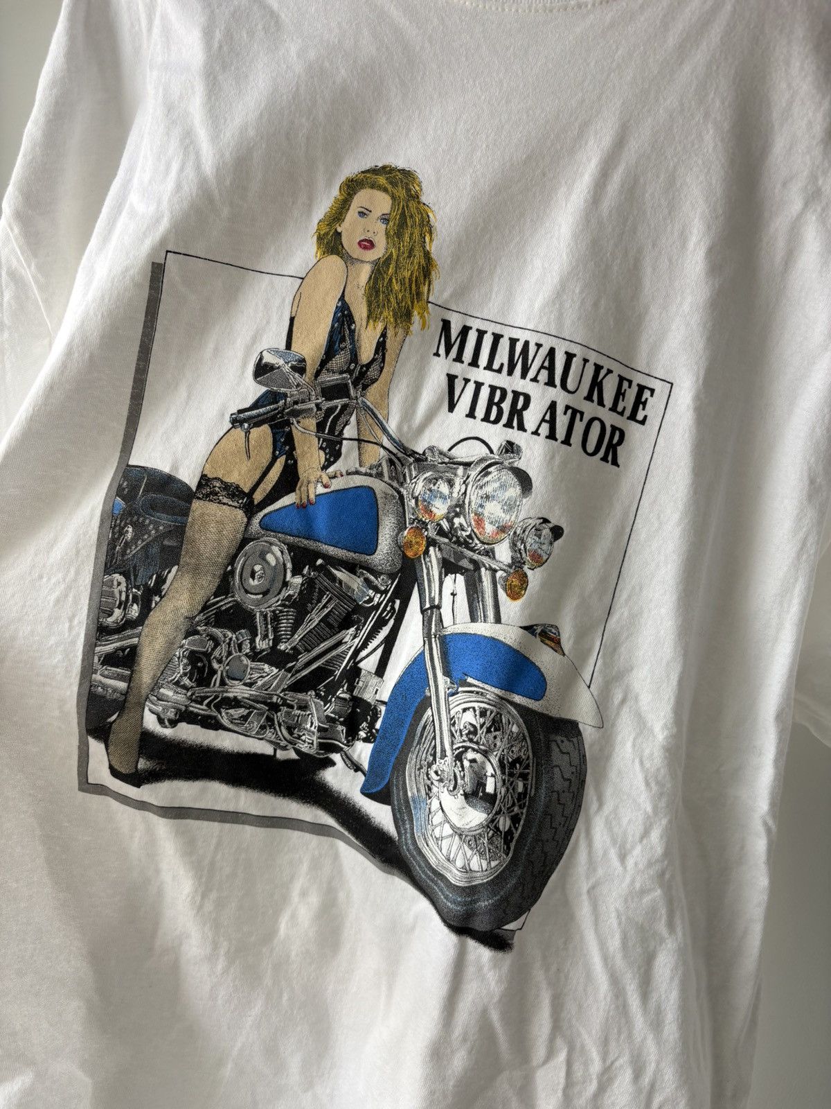 Vintage Vintage Milwaukee Vibrator Biker Tee Size US XL / EU 56 / 4 - 2 Thumbnail