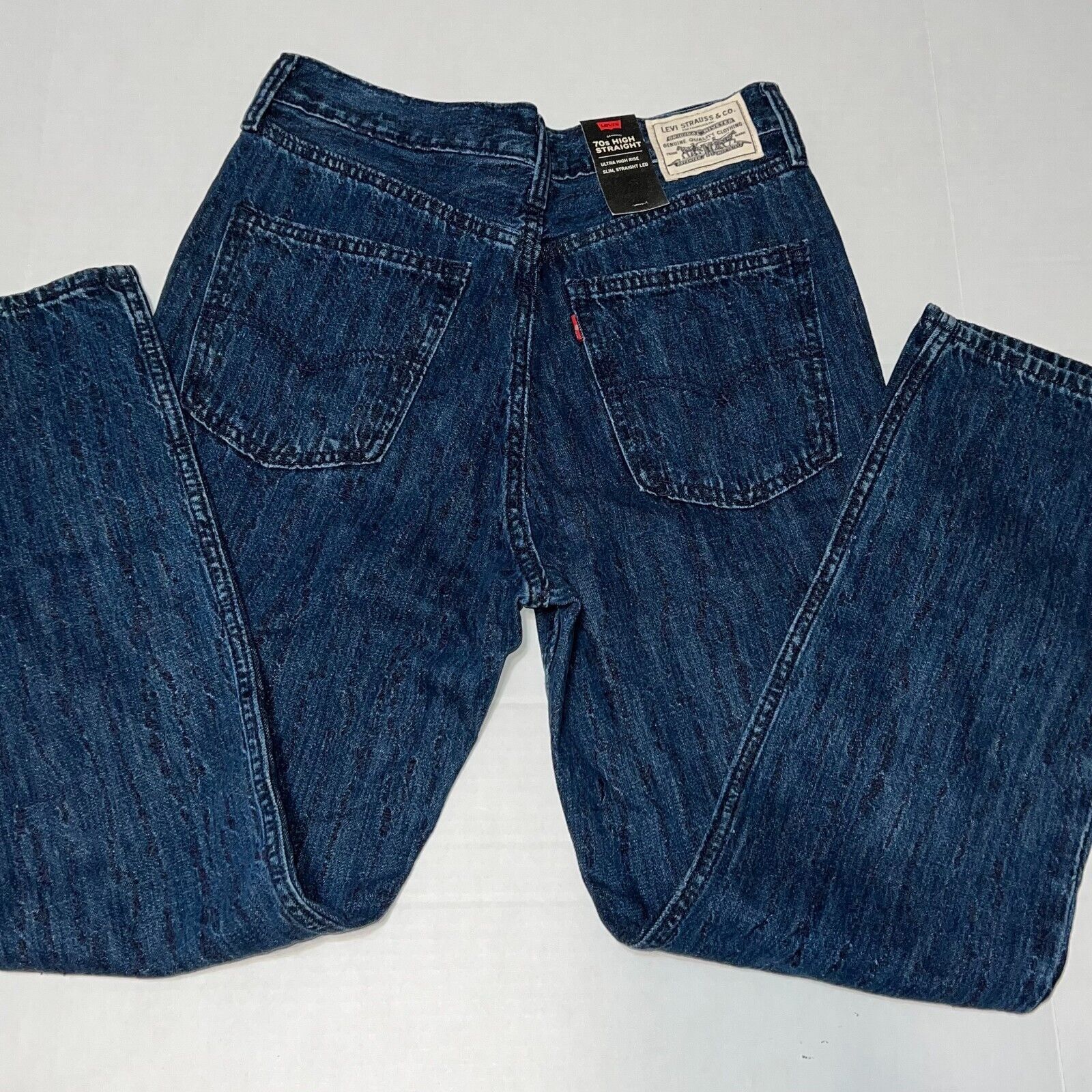 Levi's NWT $198 Levi's 70's High Straight Wellthread Jeans 29 x 28 Size 29" - 2 Thumbnail